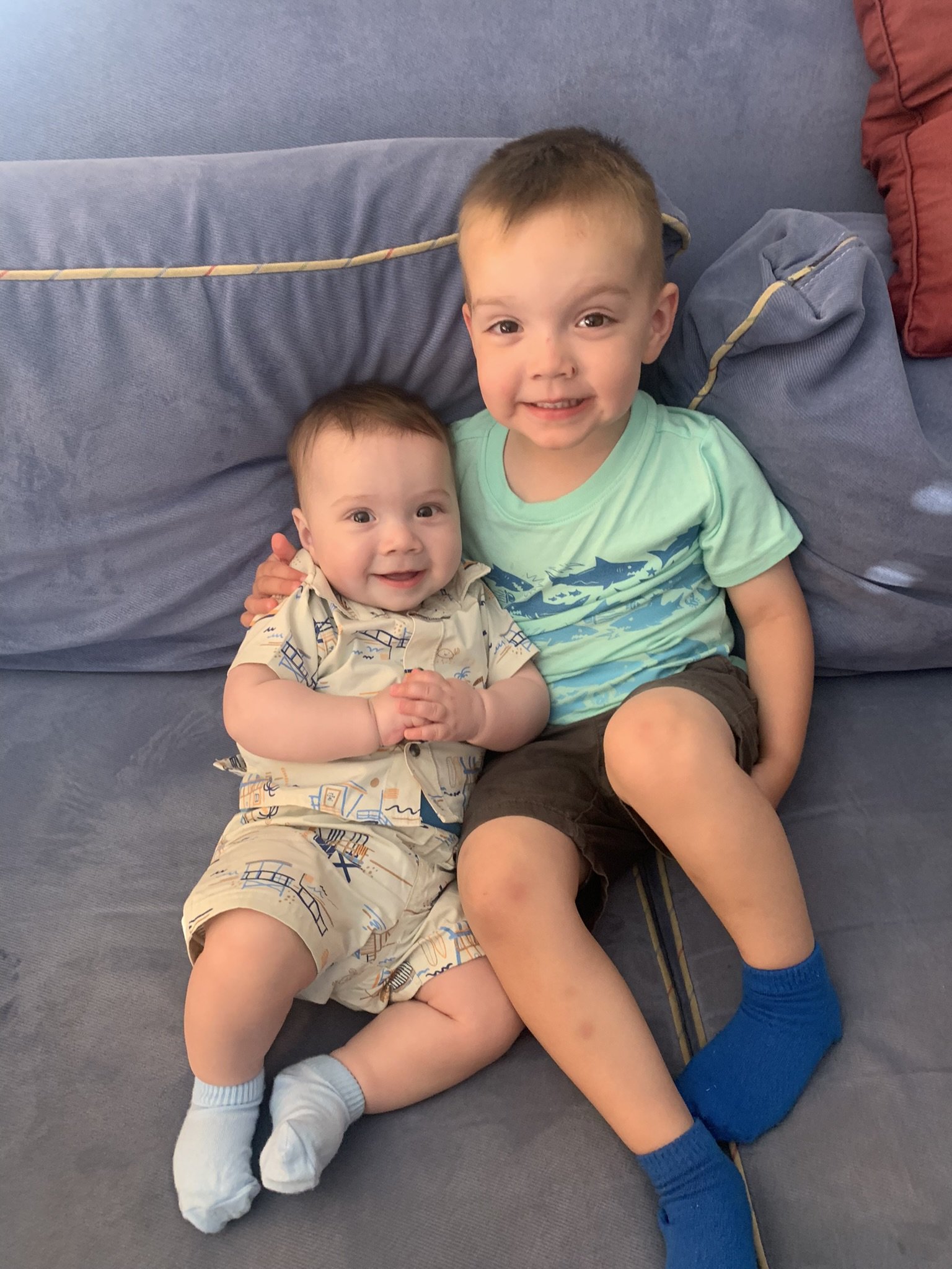 Tiny Hero Weston with brother today - left-sided CDH