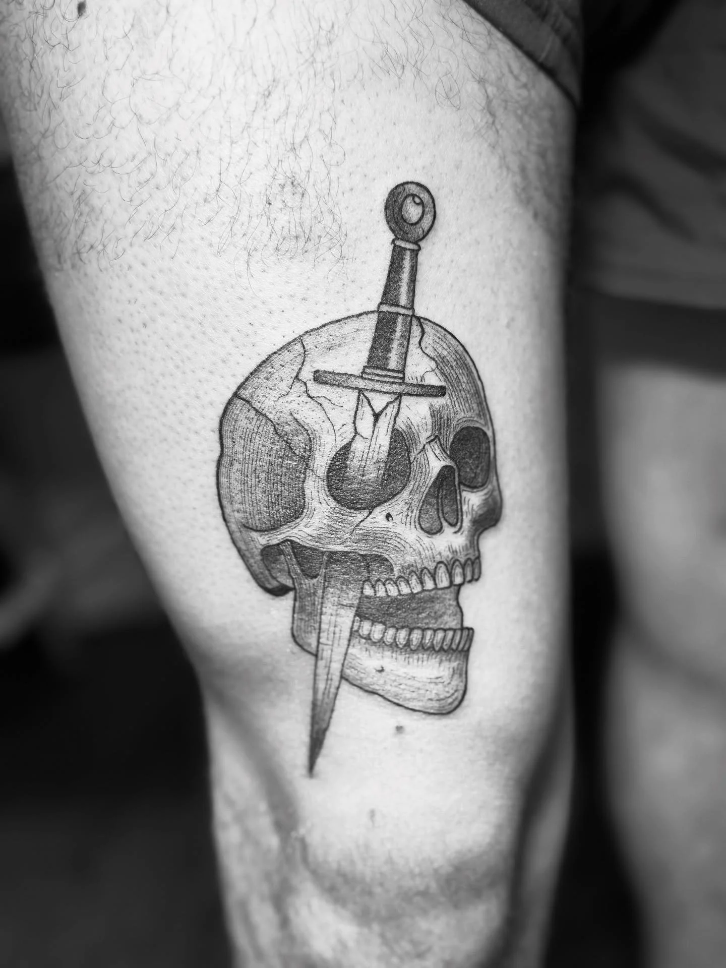 - 💀 🗡️ - DM or Text to book - select dates available for October -

#chicago #fineline #3rl #chi #tattoo #skull #halloween