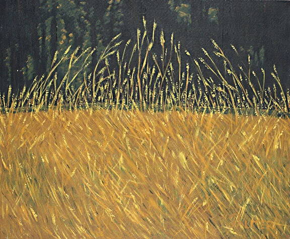 THRU THE GRASS DARKLY II acrylic 20x16 SOLD