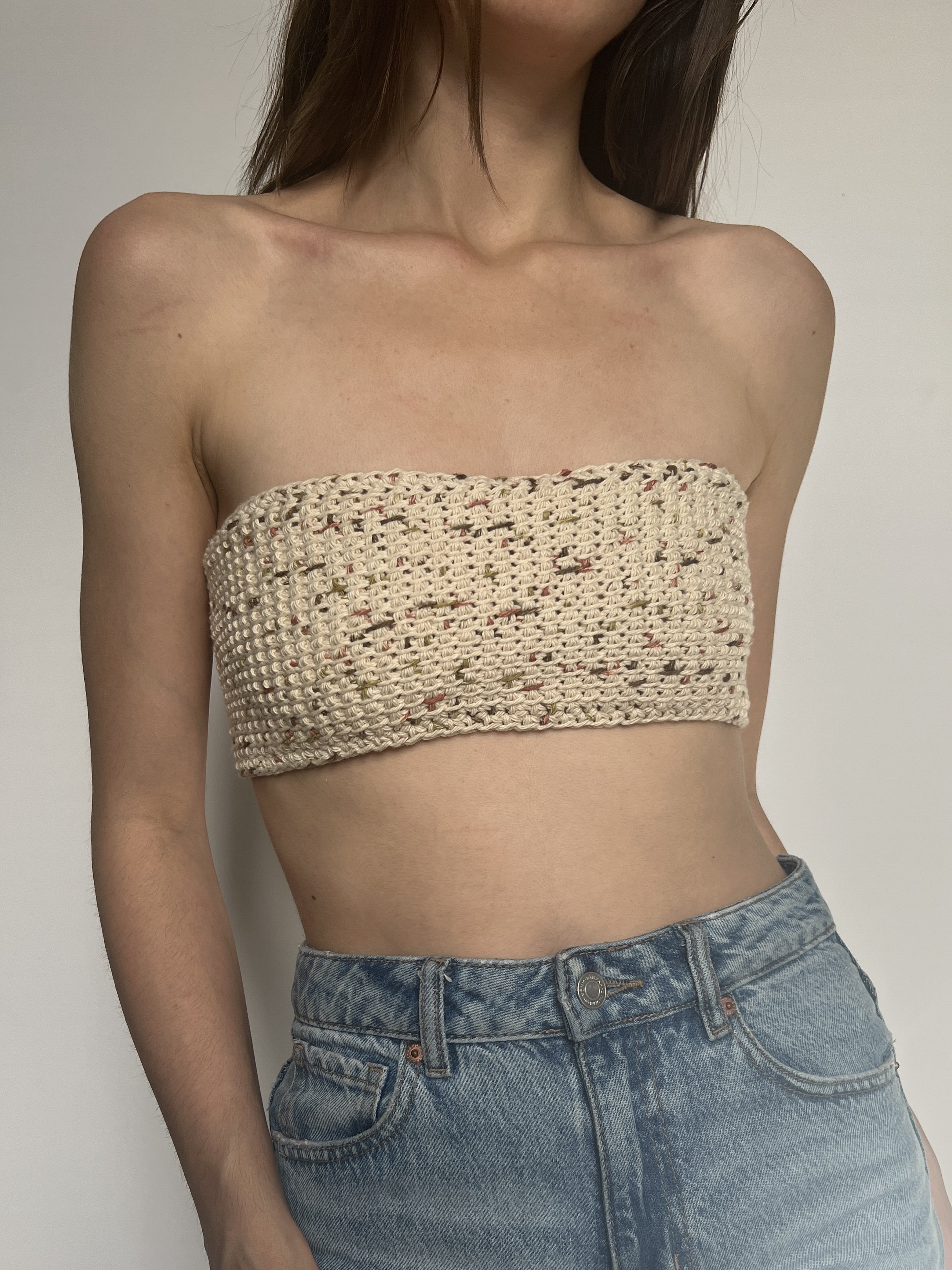 brown toned bandeau top