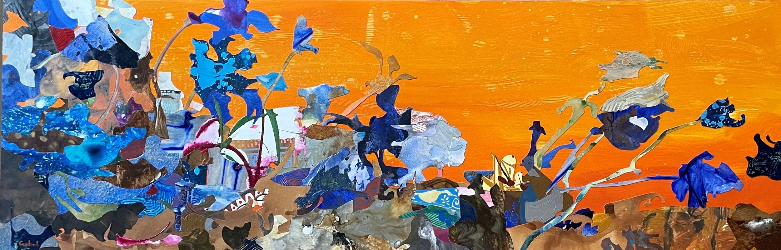 Iris
20"x60"
mixed media collage