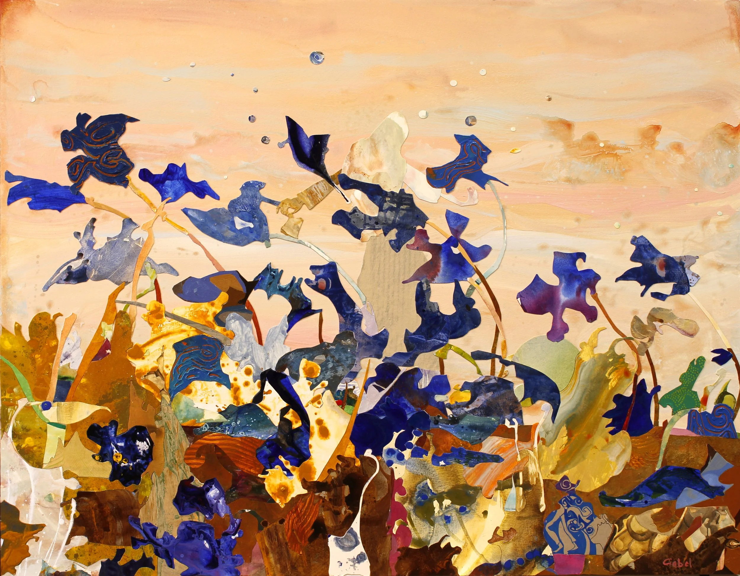 Seed & Root
37.5"x48"
mixed media collage