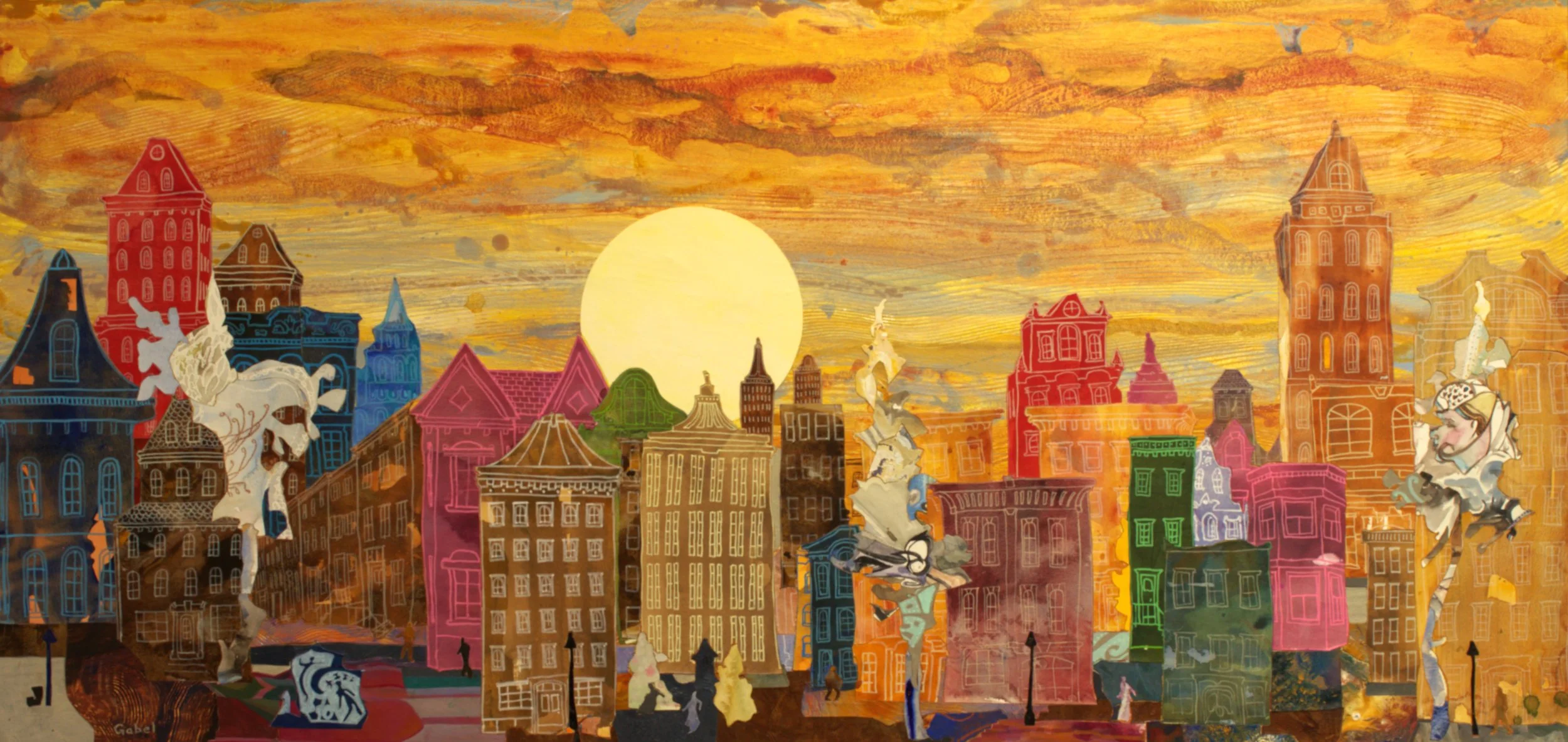 Belvedere
27"x57"
mixed media collage