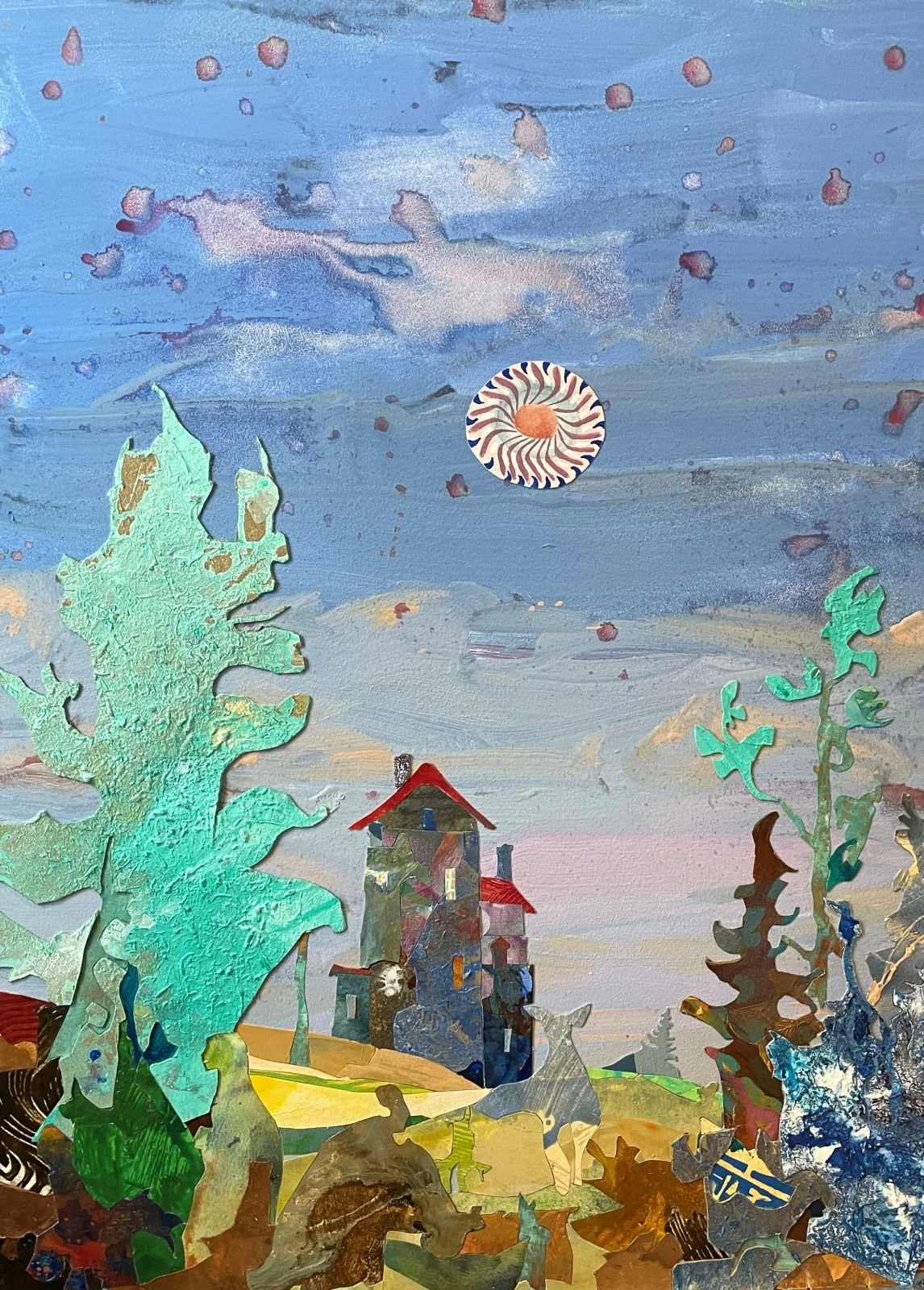 Woodlands
34"x25"
mixed media collage