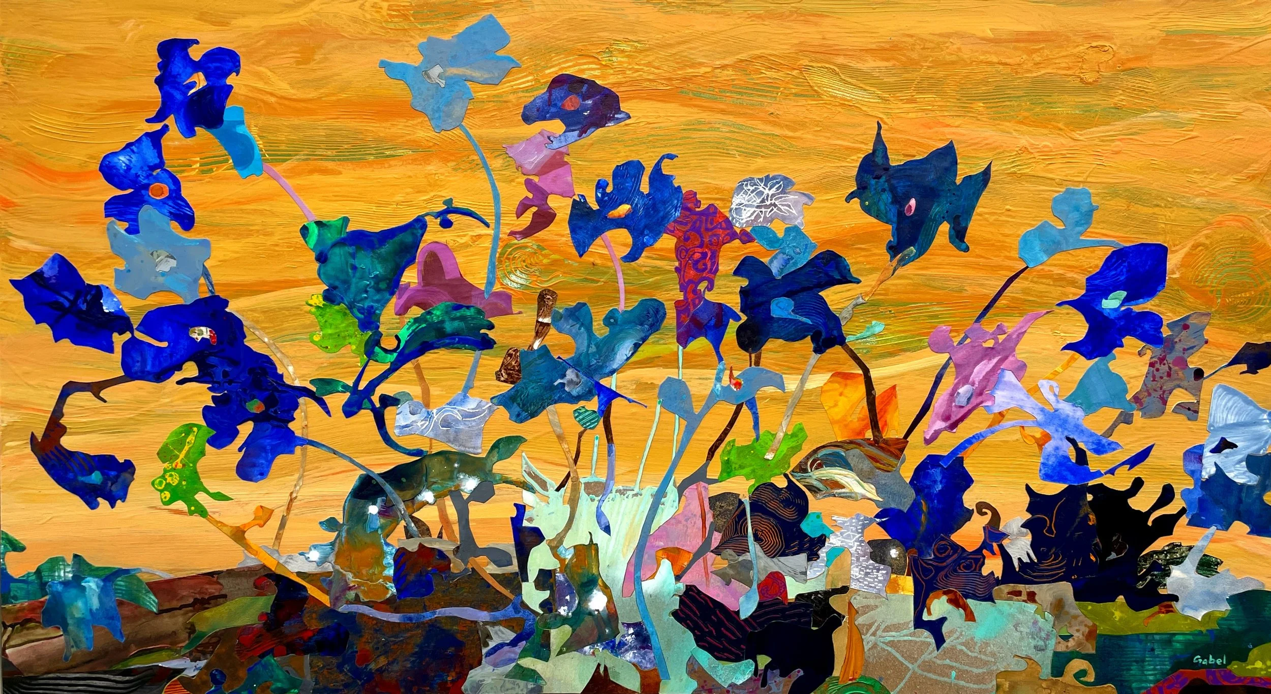 Country Blues (SOLD 7/4/26)
32"x62"
mixed media collage 