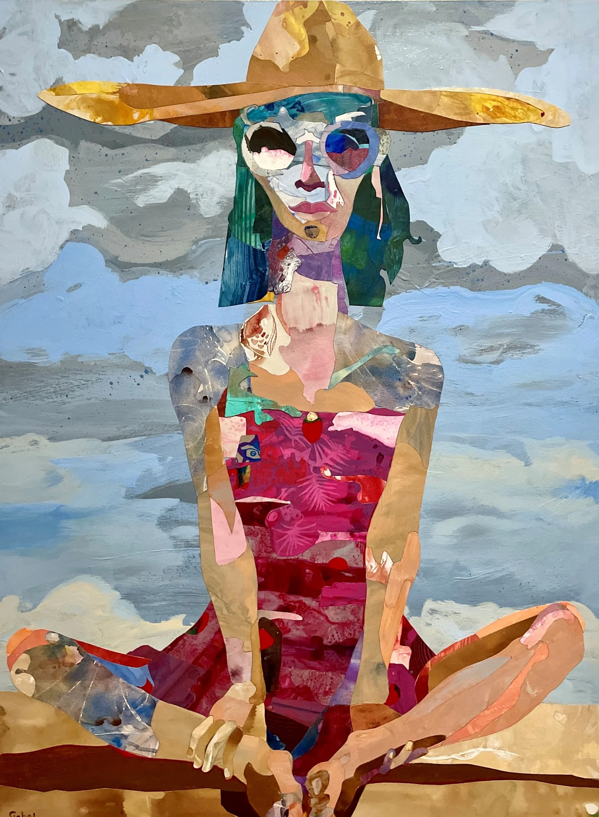 Sundress
46"x34"
mixed media collage
