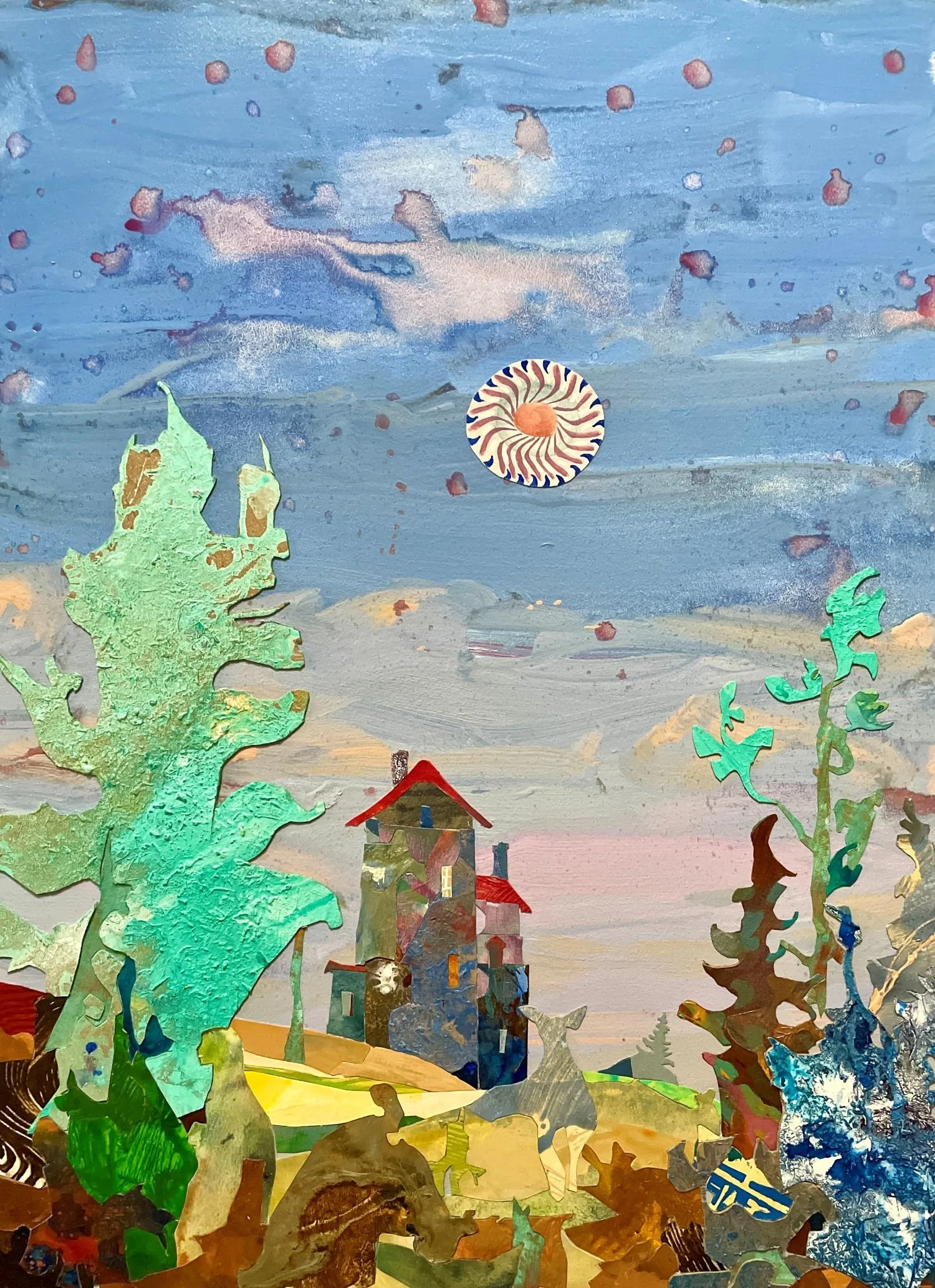 Cypress
34"x25"
mixed media collage