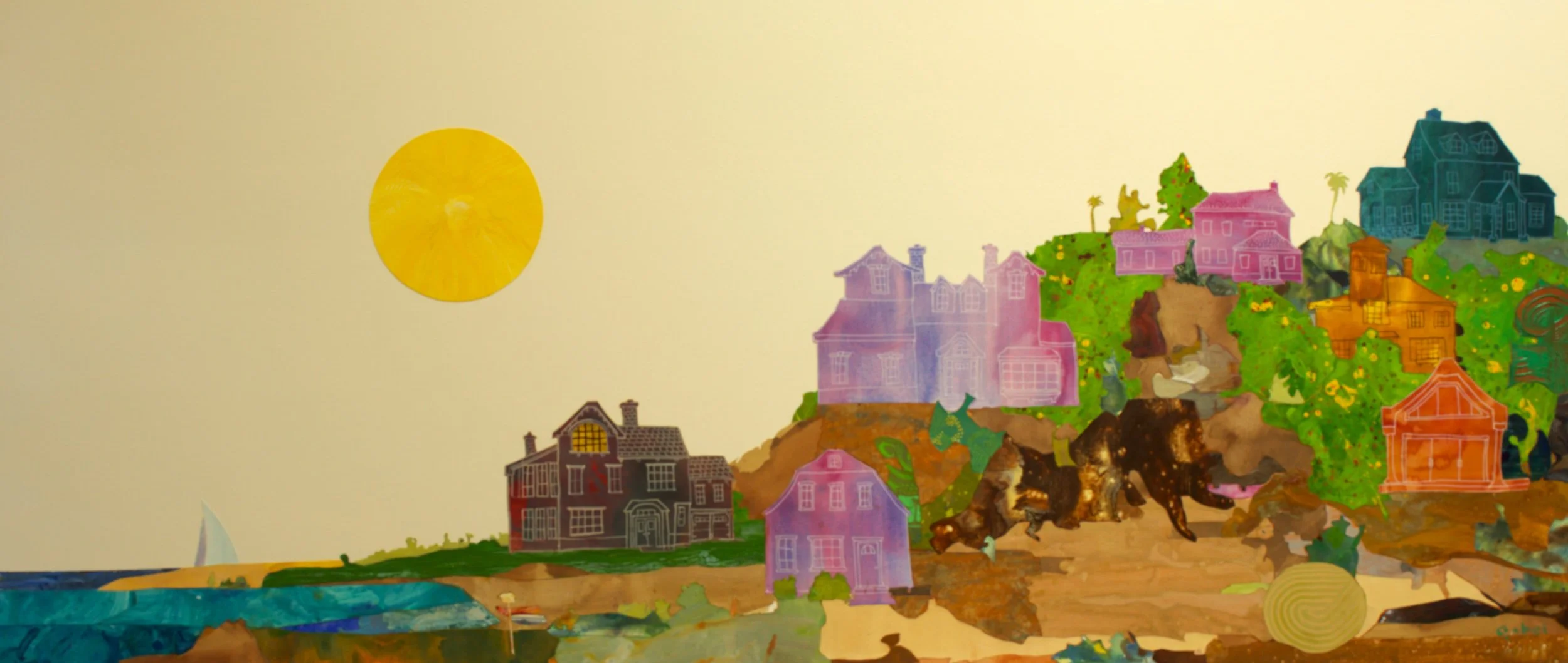 Bluff Front
30"x60"
mixed media collage