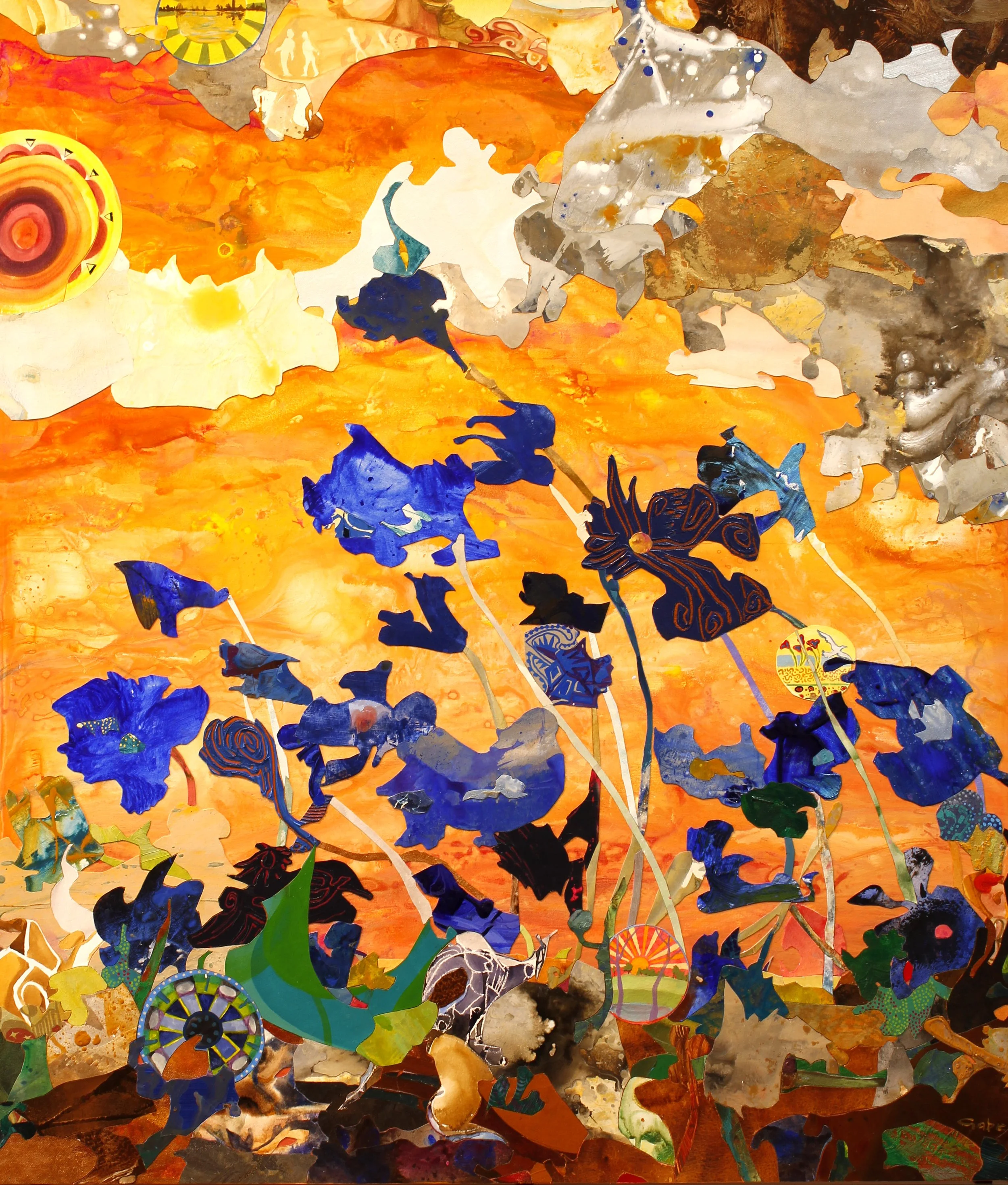 Under Sky
44"x38'
mixed media collage