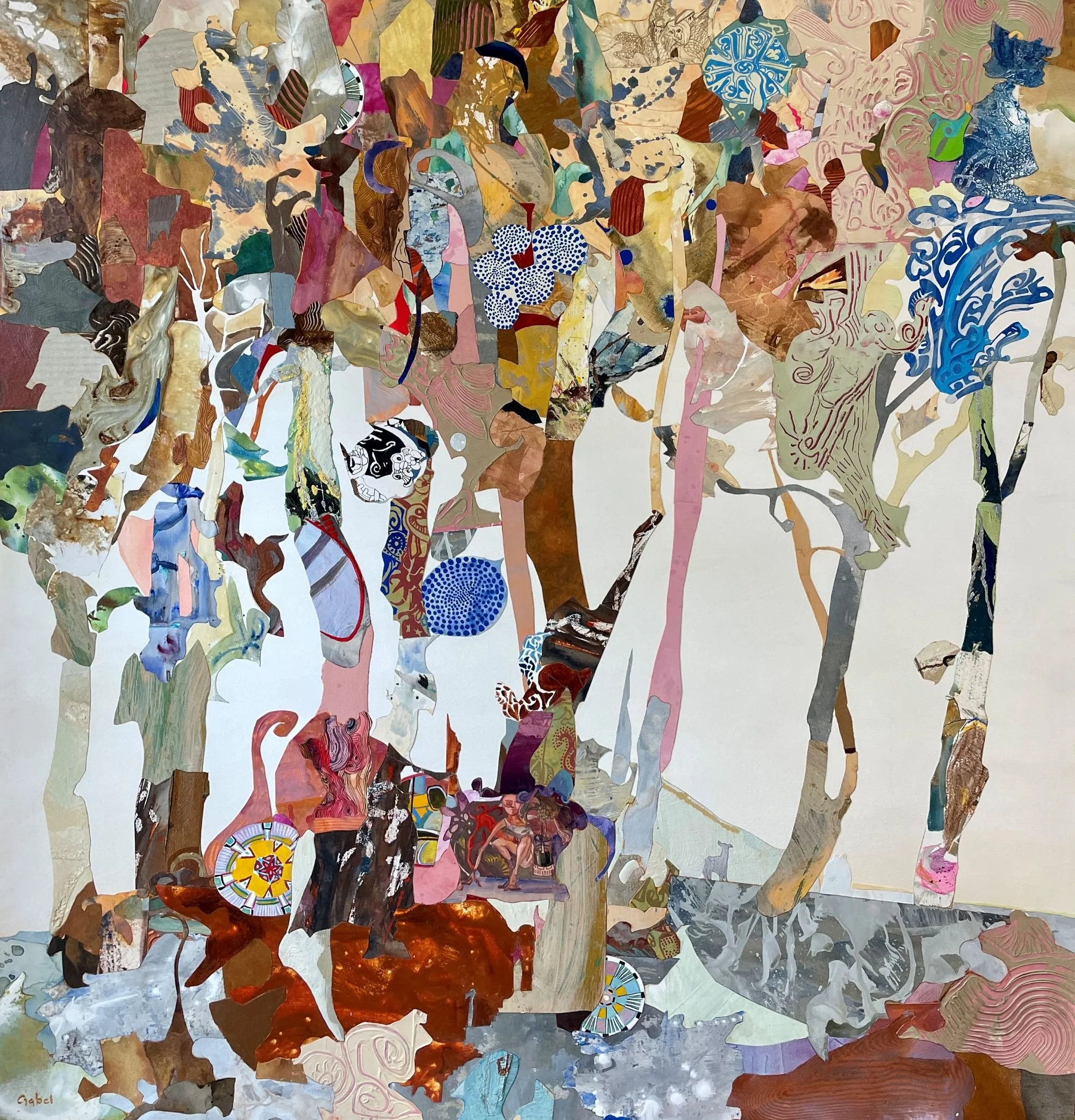 Crested Knoll (SOLD 5/24/26)
50"x48"
mixed media collage