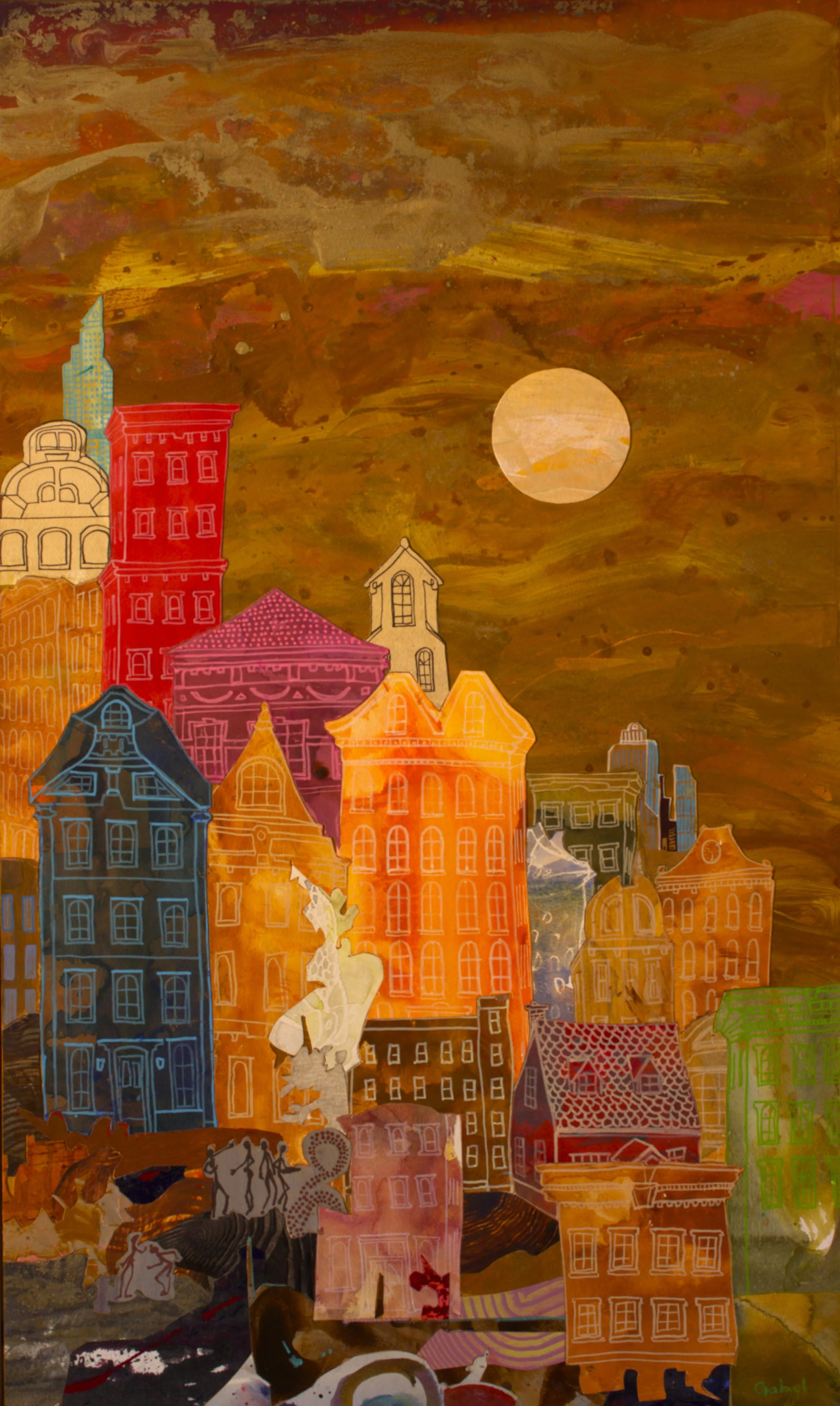 Citadel
40"x24"
mixed media collage