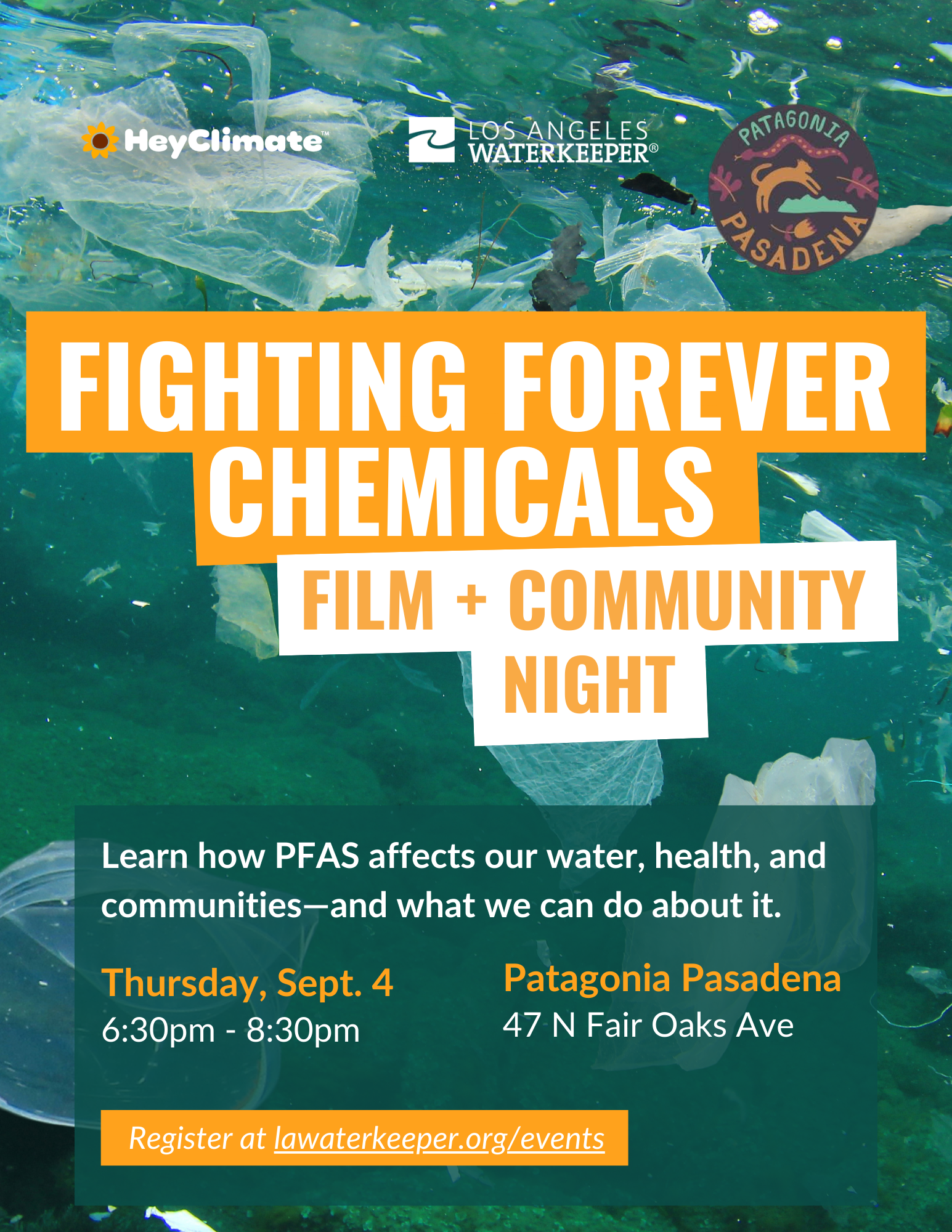 PFAS Night with Patagonia Pasadena and Hey Climate