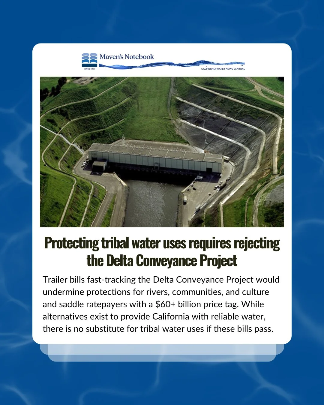 The Shingle Springs Band of Miwok Indians crafted AB 362 to protect tribal water uses. ⁠
⁠
Now, DCP proponents are trying to sneak its language and merge it into trailer bills that fast-track harmful projects in the Delta. 🚨💧⁠
⁠
These trailer bills