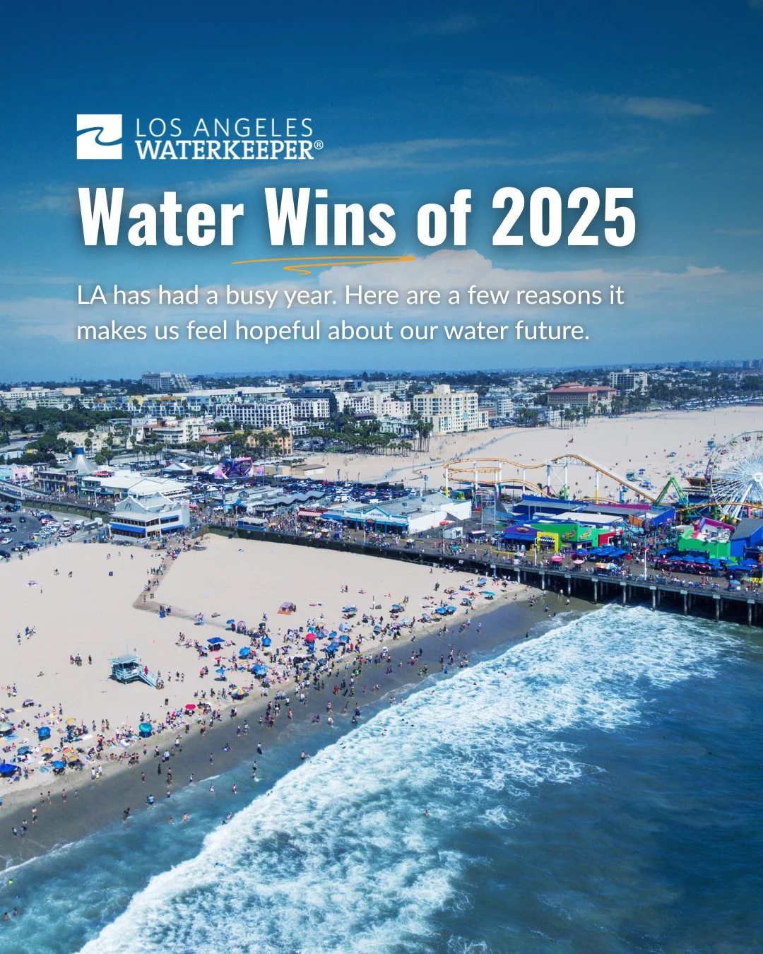 2025 was a big year for water in LA. 🙌💧⁠
⁠
From smarter conservation rules to a recycled water project that will supply half a million people, we&rsquo;re seeing what happens when policy, planning, and pure determination actually show up for our fu