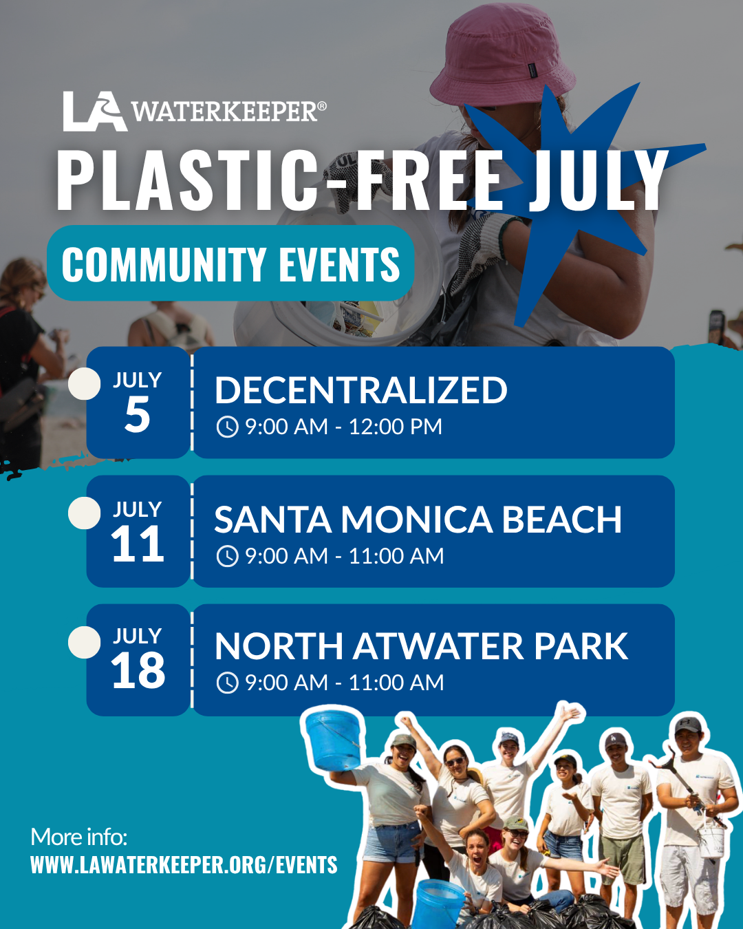 Plastic Free July - Month of Cleanups — LAWaterkeeper | LA River ...