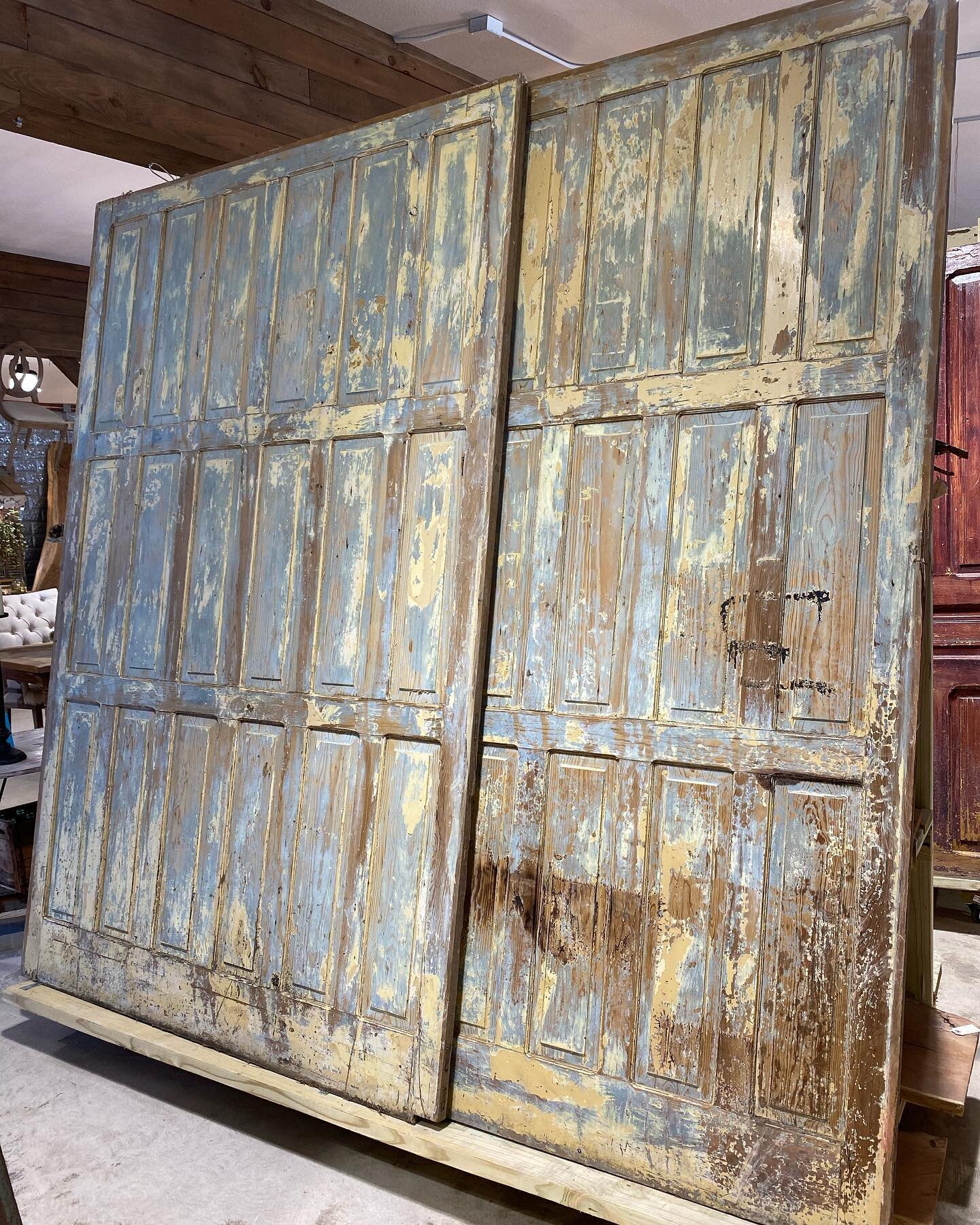 Look at what just arrived!! 
These FABULOUS Vintage Barn Doors.
97 1/4&rdquo; H x 63 1/2&rdquo; W

We are located at 1499 S. Main St., next to the Dog &amp; Pony Grill. Open Mon-Fri 10-5, Sat 10-6, Sun 12-3. 

#architecturalsalvage #barndoor 
#boerne