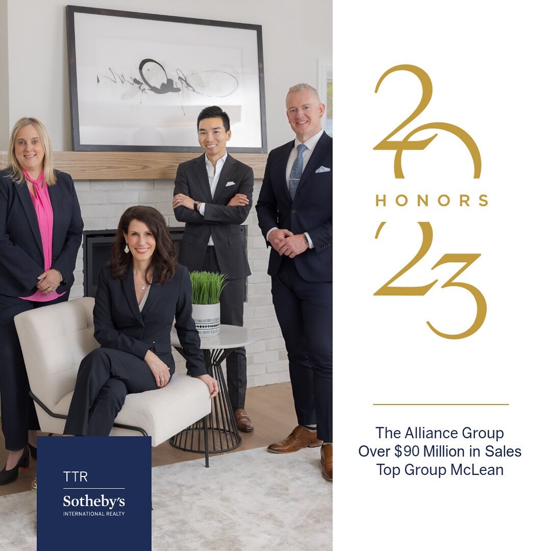 We&rsquo;re thrilled to announce that our team has been recognized as the leading group at TTR Sotheby&rsquo;s McLean office once more.🎉✨

Despite a year marked by historically low inventory, with other agents exiting the business in droves, we lean