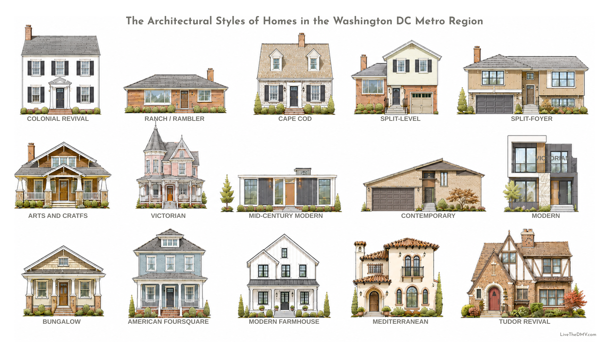 A Guide to Residential Home Styles in the Washington DC Metro Area