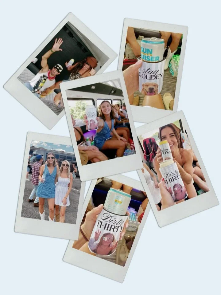 AGD IRL🤩 Had so much fun designing these custom can coolers for Kara&rsquo;s 30th birthday!🩵 Always love getting pictures back seeing my designs out in the wild✨🍻 This is what it&rsquo;s all about!