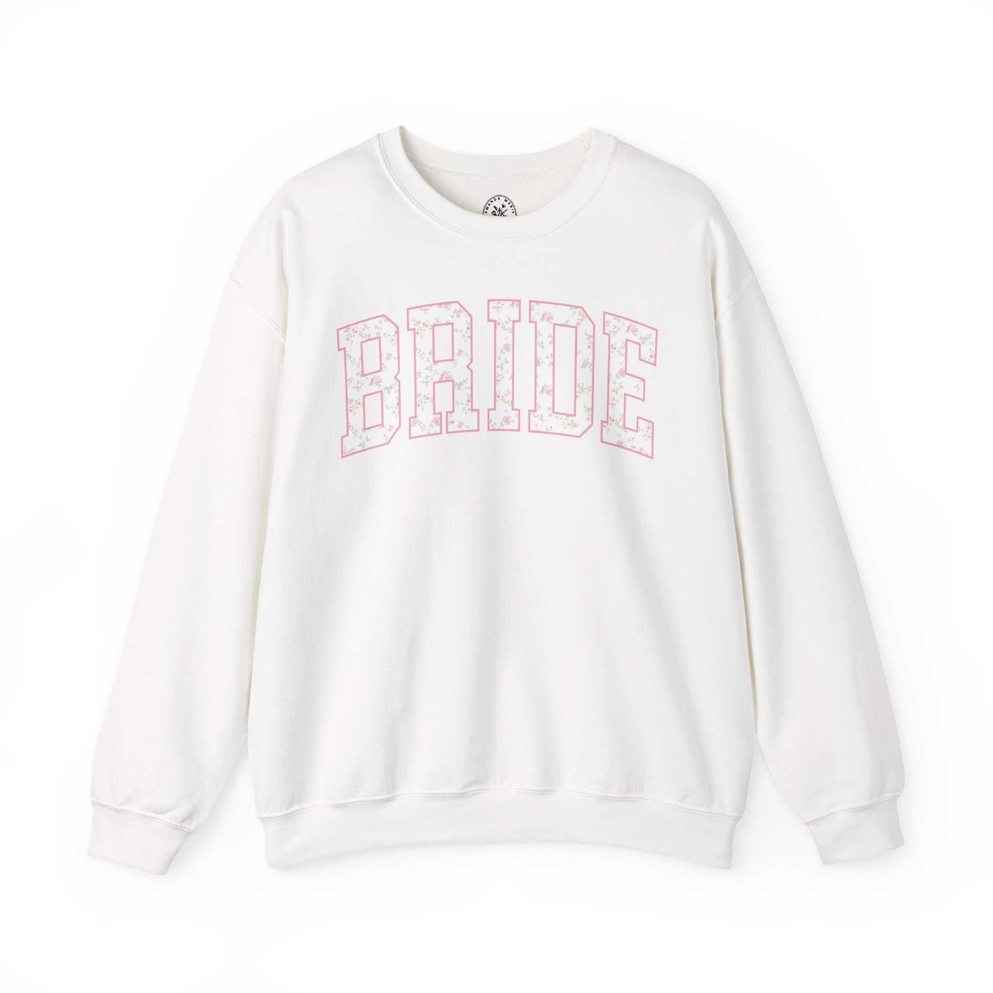 Pink Floral Bride Crewneck