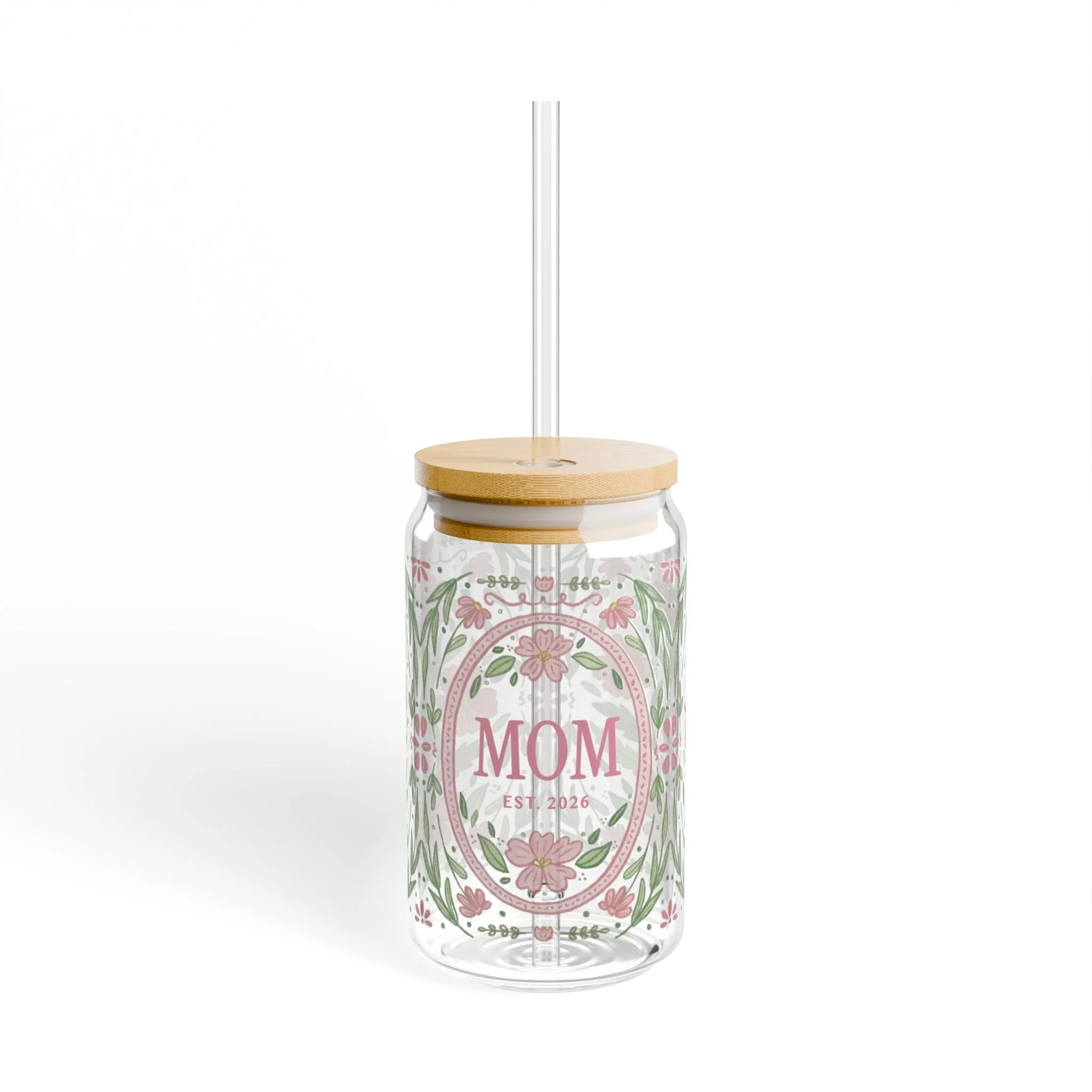 Custom Mom Sipper Glass, 16oz