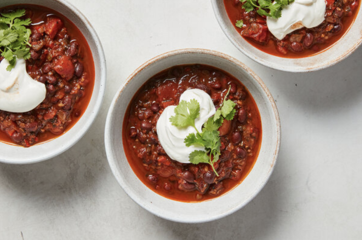 NYT: Black Bean Chili with Mushrooms