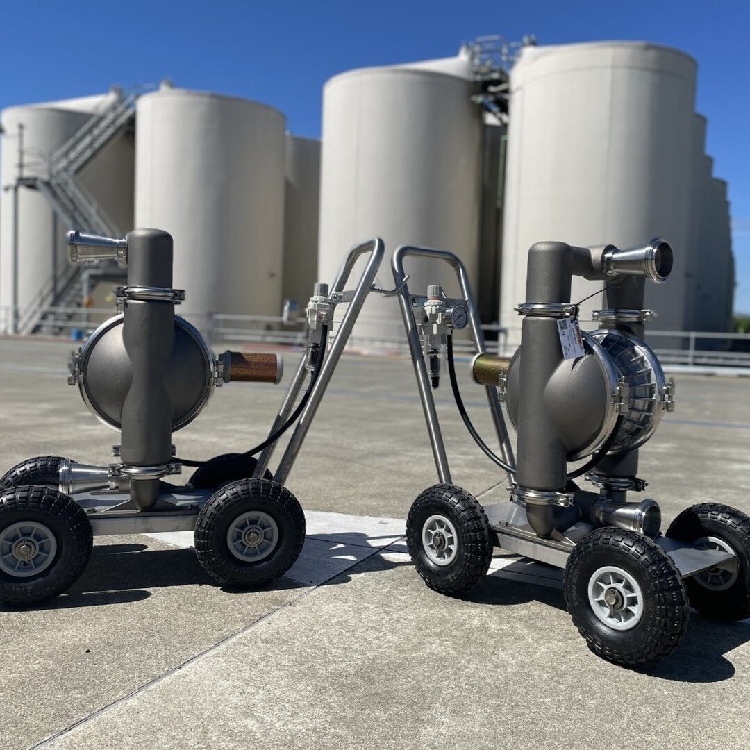 2 x Nomad NPF50 air-operated diaphragm pumps on trolley with air filter/regulator delivered to site just in time for harvest. For more info on our range of winery equipment and supplies in Australia and NZ please visit our website [link in bio] #v23 