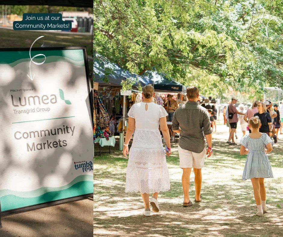 🛍️✨ Market Stall Applications Now Open! ✨🛍️

Tumbafest 2026 is calling all makers, creators, and stallholders! From art and fashion to homewares and handmade goods, we want YOU to be part of our community markets.

📅 Applications are now open &nda