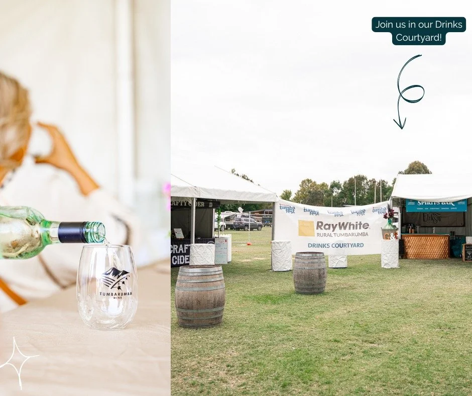 🍷🍻 Expressions of Interest &ndash; RayWhite Rural Tumbarumba Drinks Courtyard 🍻🍷

Tumbafest 2026 is shaping up to be HUGE &ndash; and our famous Drinks Courtyard is at the heart of it.

We&rsquo;re now calling for Expressions of Interest from loc