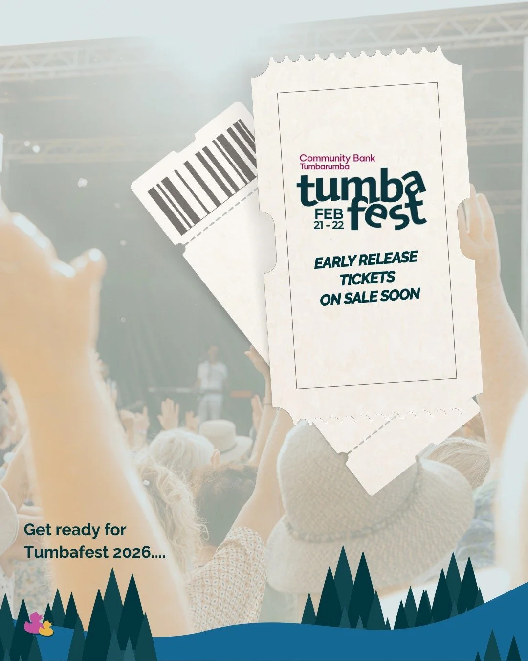 Big plans are brewing in the hills&hellip;

Community Bank Tumbarumba Tumbafest returns in February 2026, with two huge days of live music, food, markets and good vibes in the heart of Tumbarumba.
.
.
.
Tickets? Not just yet &mdash; but not far off. 