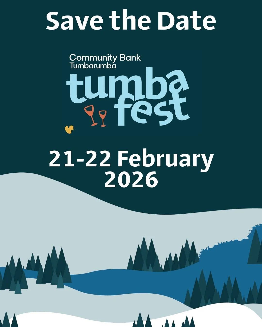 SAVE THE DATE FOR 2026 📆👇

Psst, we&rsquo;re gonna take a break from our socials for now so we can dream up another incredible event for next year.

Community Bank Tumbarumba Tumbafest will be back once again so mark Saturday 21st &amp; Sunday 22nd