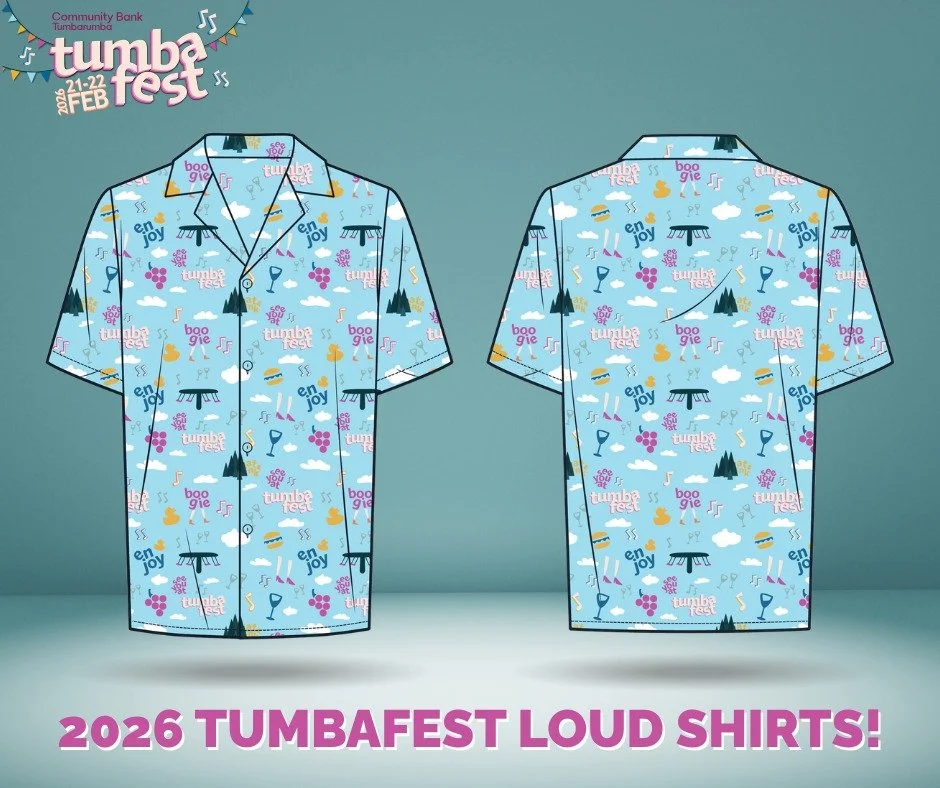 🎉 INTRODUCING THE FIRST-EVER TUMBAFEST LOUD SHIRT! 🎉

Turn up the colour, turn up the vibes, and get ready to look the part!

Bold and bright this limited-run shirt is made to match the energy of the weekend. 

Grab one for you&hellip; and your who