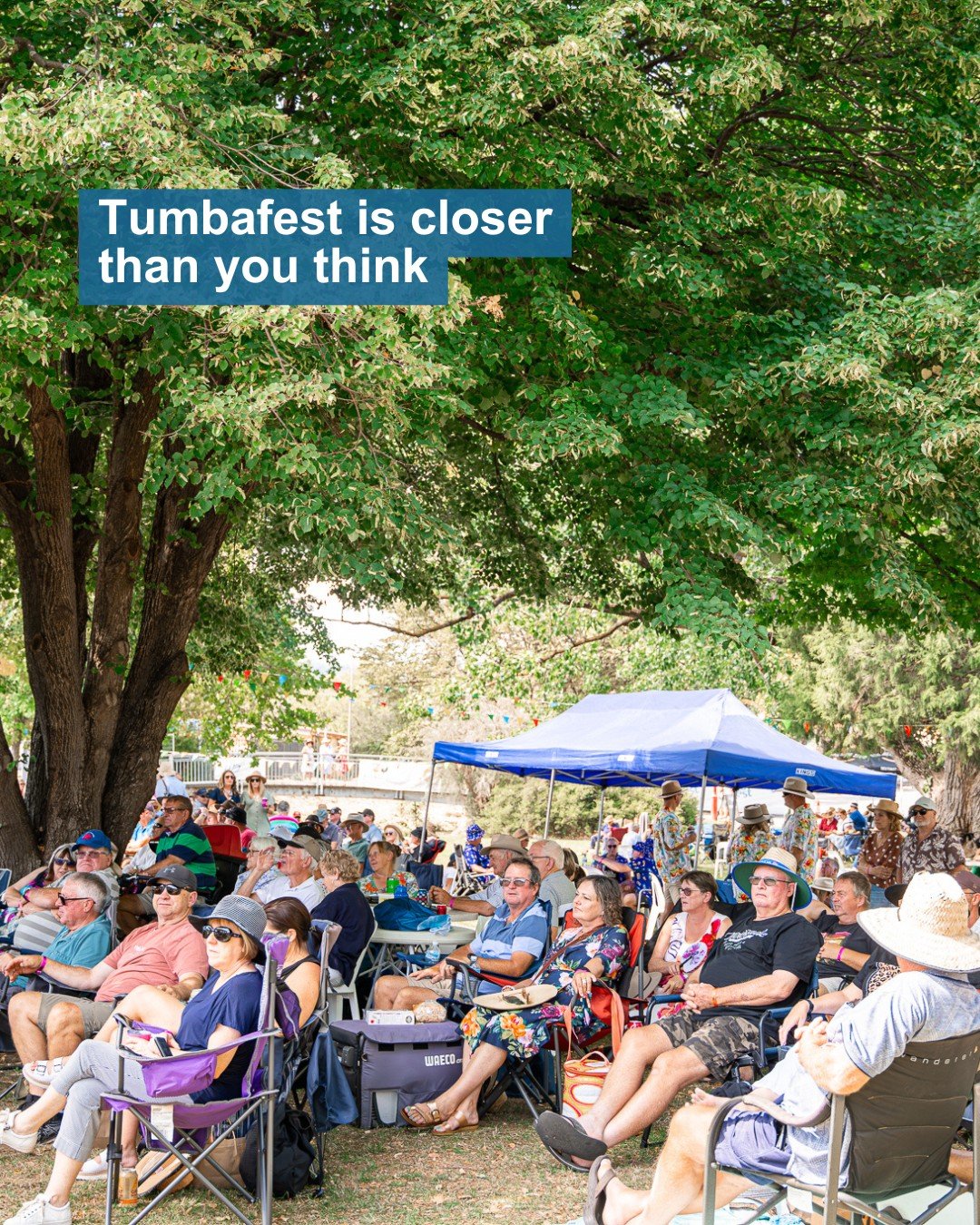 Tumbafest is closer than you think 🚗
If you&rsquo;re coming from Wagga, Albury or Tumut, it&rsquo;s an easy day trip! 

🎵 Add good music, great food + drink options on a relaxed creekside setting, and you&rsquo;ve got the weekend plans sorted. 

☝️