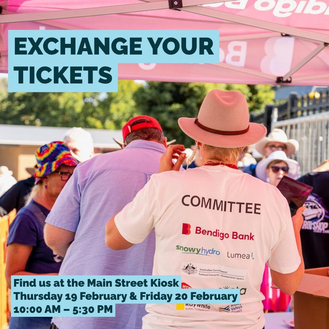 Ready to fast-track your way into Tumbafest? 😍

This weekend we dance&hellip; but first let&rsquo;s get you wristband-ready! 

🚨 WRISTBAND EXCHANGE &amp; TICKET SALES 🚨

Find us at the Main Street Kiosk:

📅 Thursday 19 February &amp; Friday 20 Fe