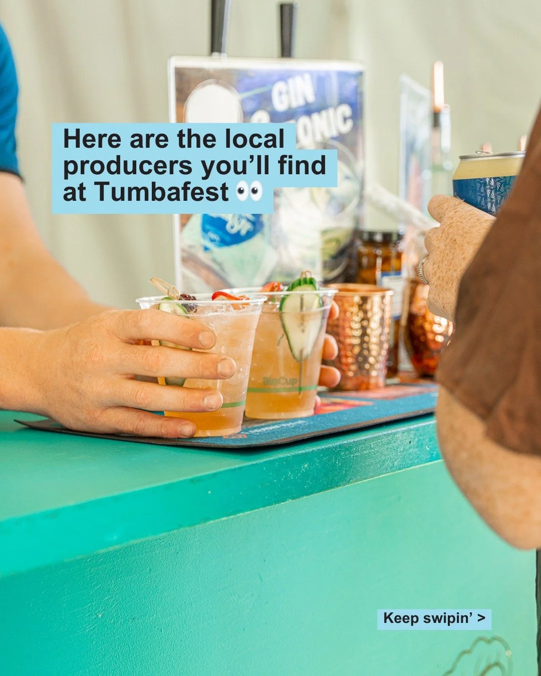 The best part of Tumbafest is that we get to show off the locals 🥂 

You&rsquo;ll find plenty of award-winning cool climate wine grown and produced in the Tumbarumba region, along with our emerging spirit producers and regional ciders and beers from