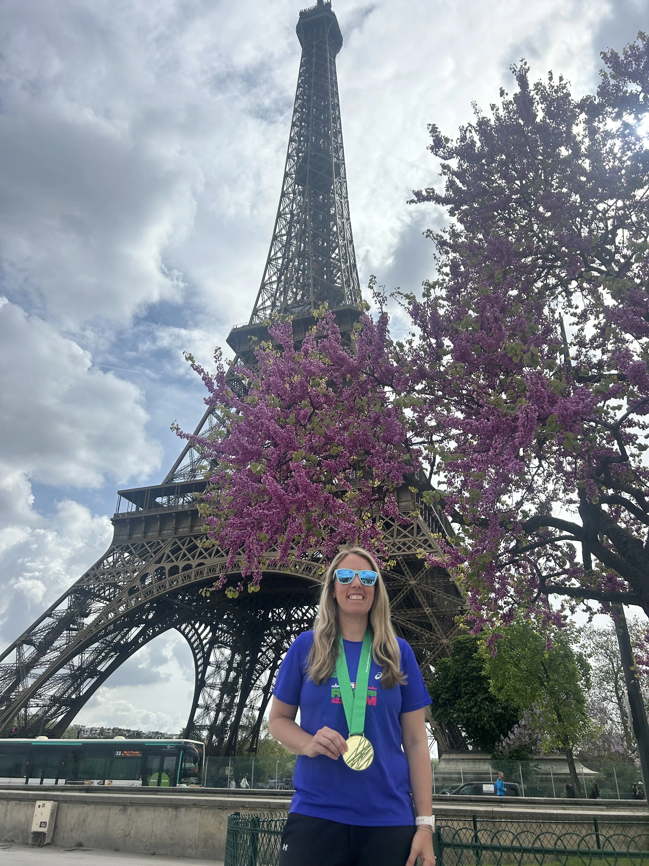 I did a special "Medal Monday" picture with my Paris Marathon medal in front of the Eiffel Tower!