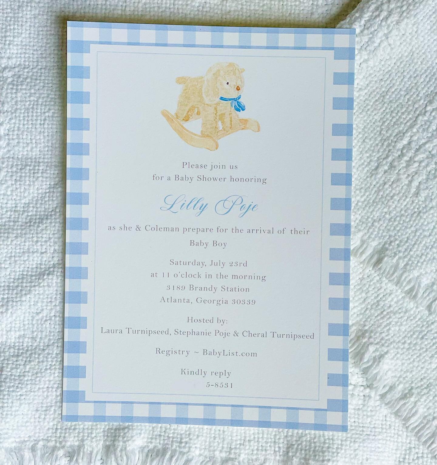 💙💙💙 

#babyshower #invitation #snailmail #whitmorewatercolors