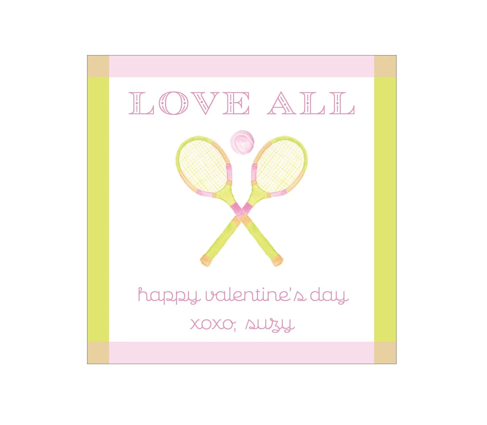 Tennis Love Valentines