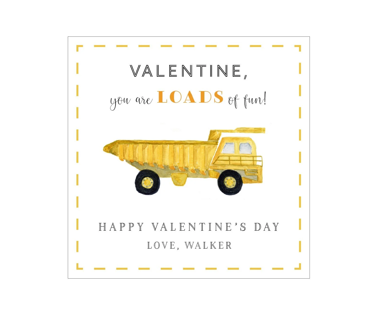 Construction Valentines