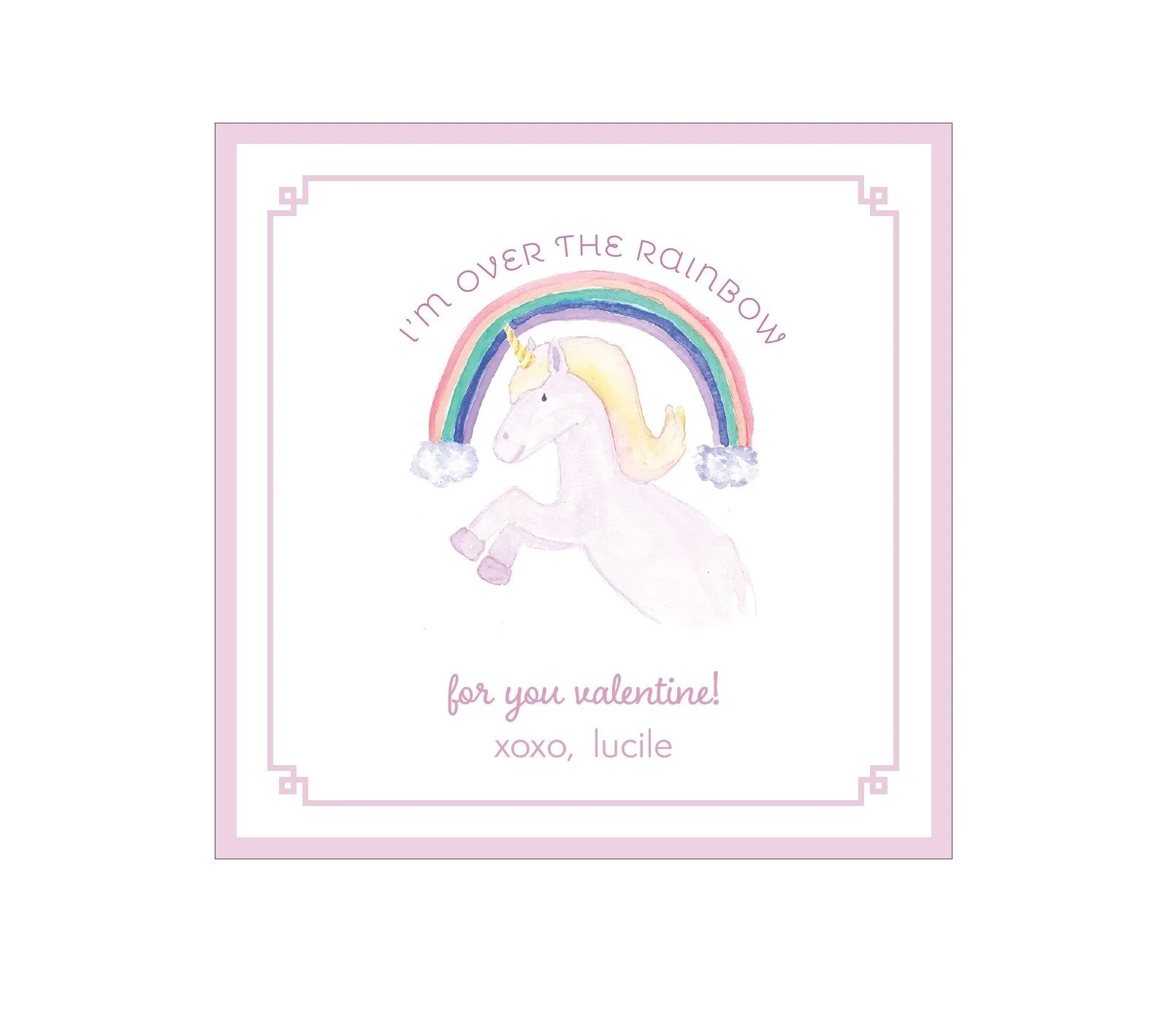 Rainbow Unicorn Valentines