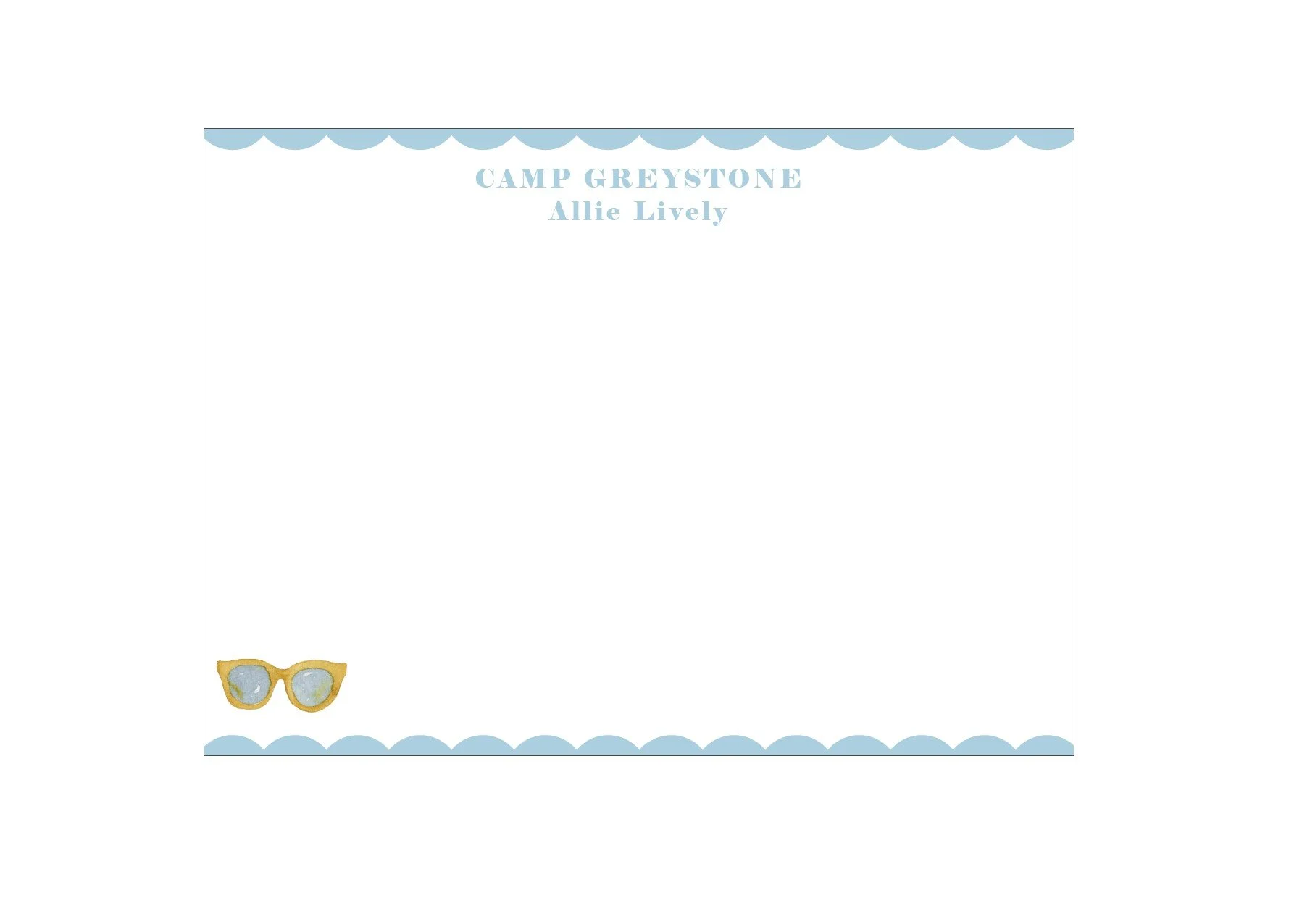 Blue Sunnies Notecard