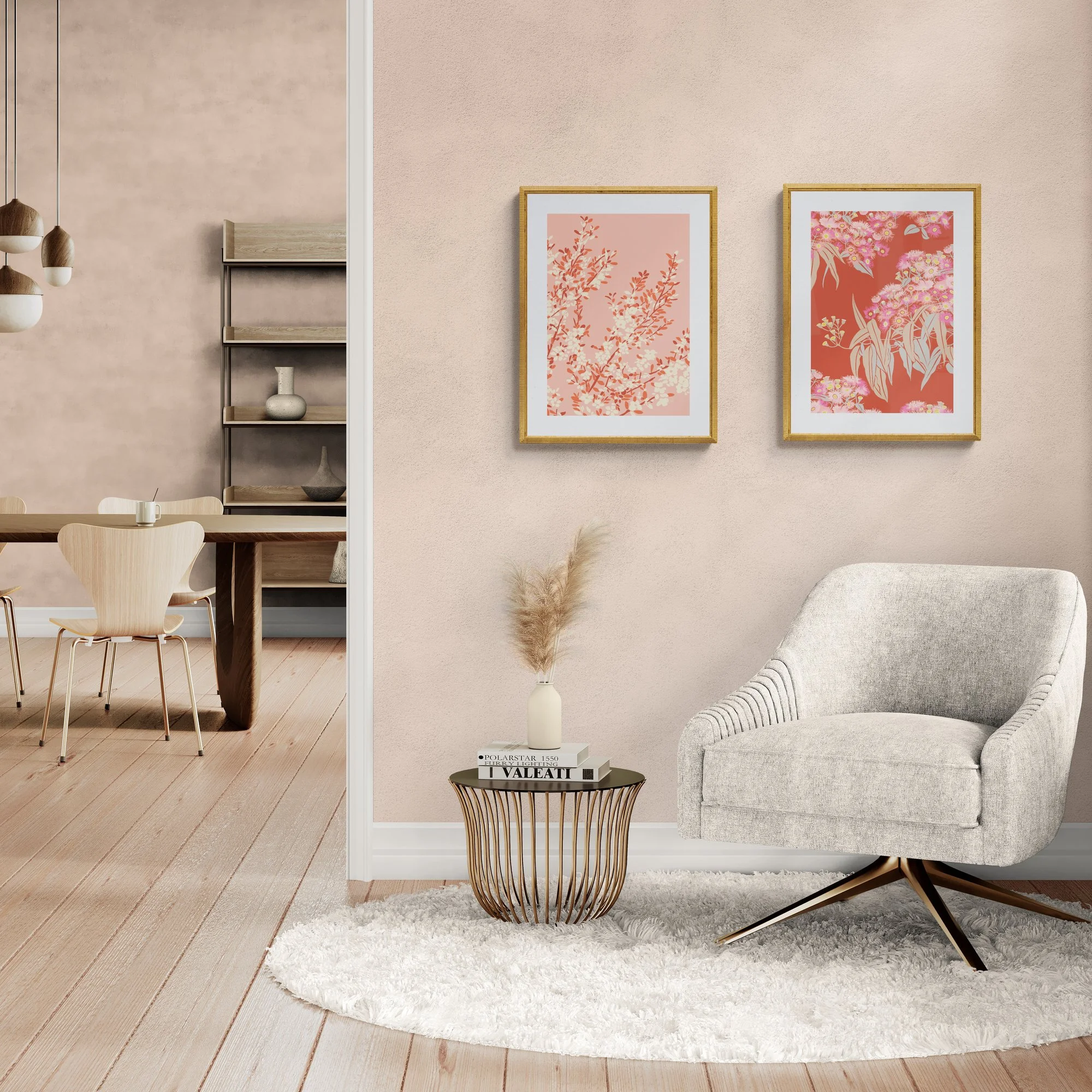 Fine art print - Coastal Teatree in Shell pink