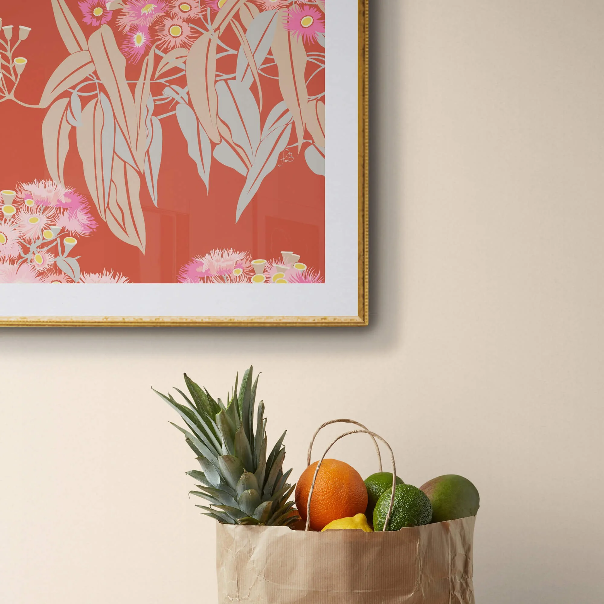 Fine art print - Ficifolia Corymbia (Flowering gum) in desert red