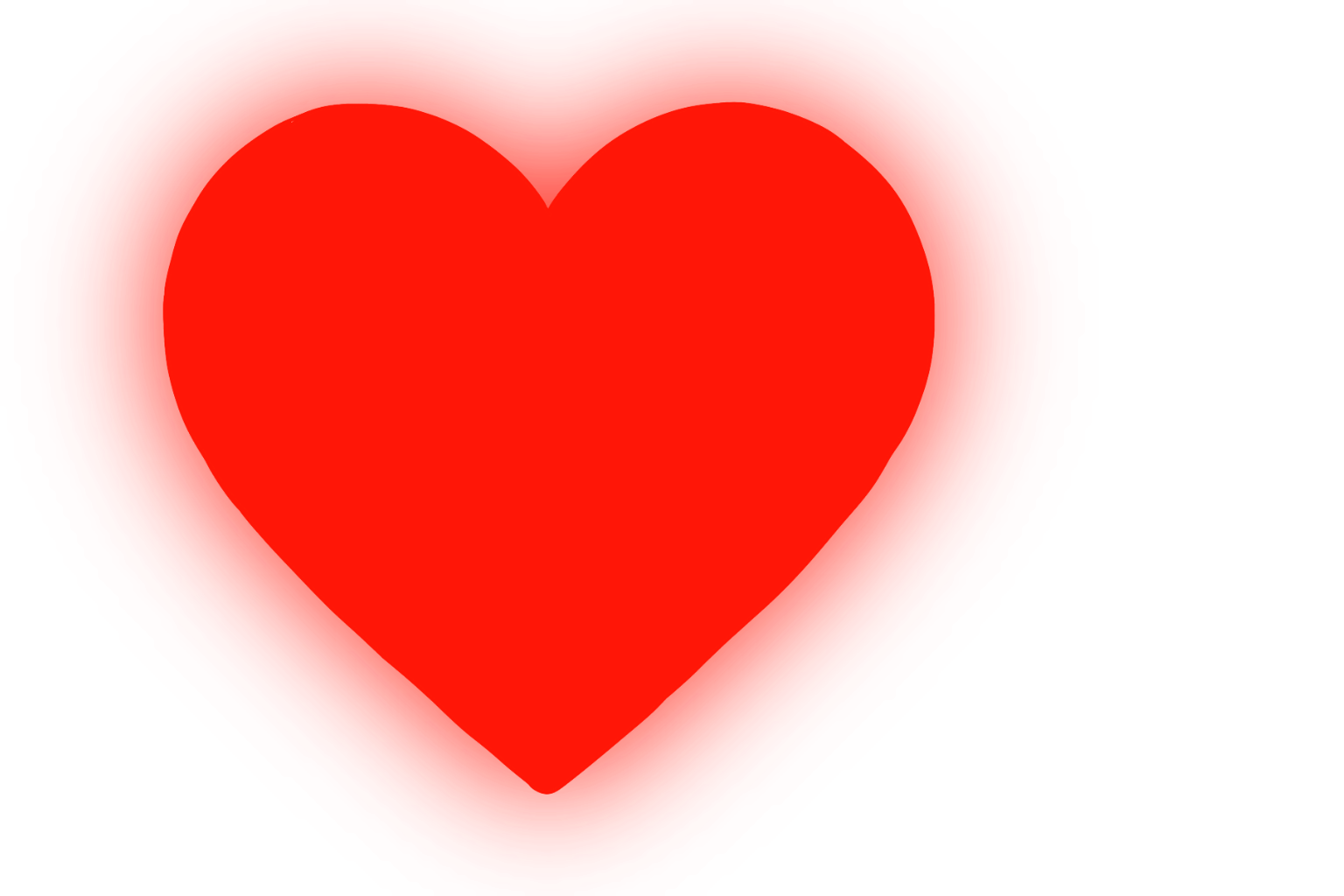 A pixelated, heart-shaped graphic with a red color gradient.