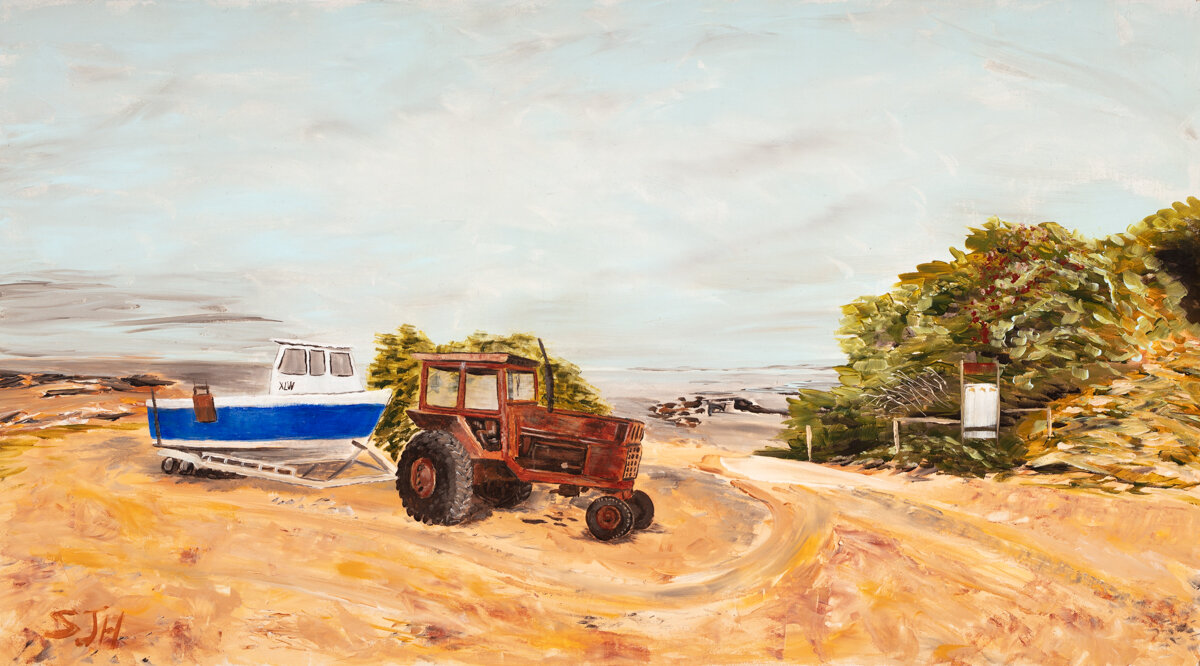 Boat and Tractor Behind the Pier.jpg