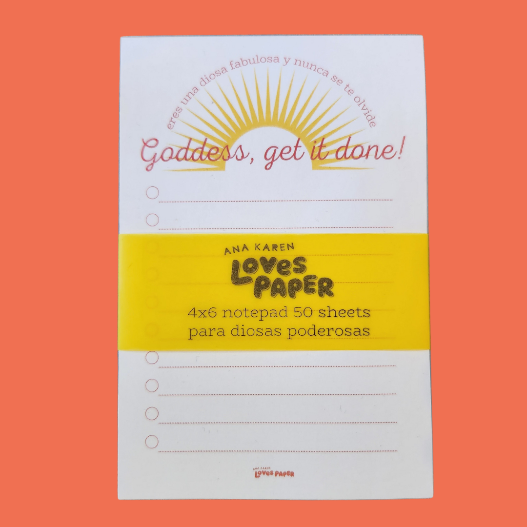 Goddess, Get It Done 4x6 Checklist Notepad
