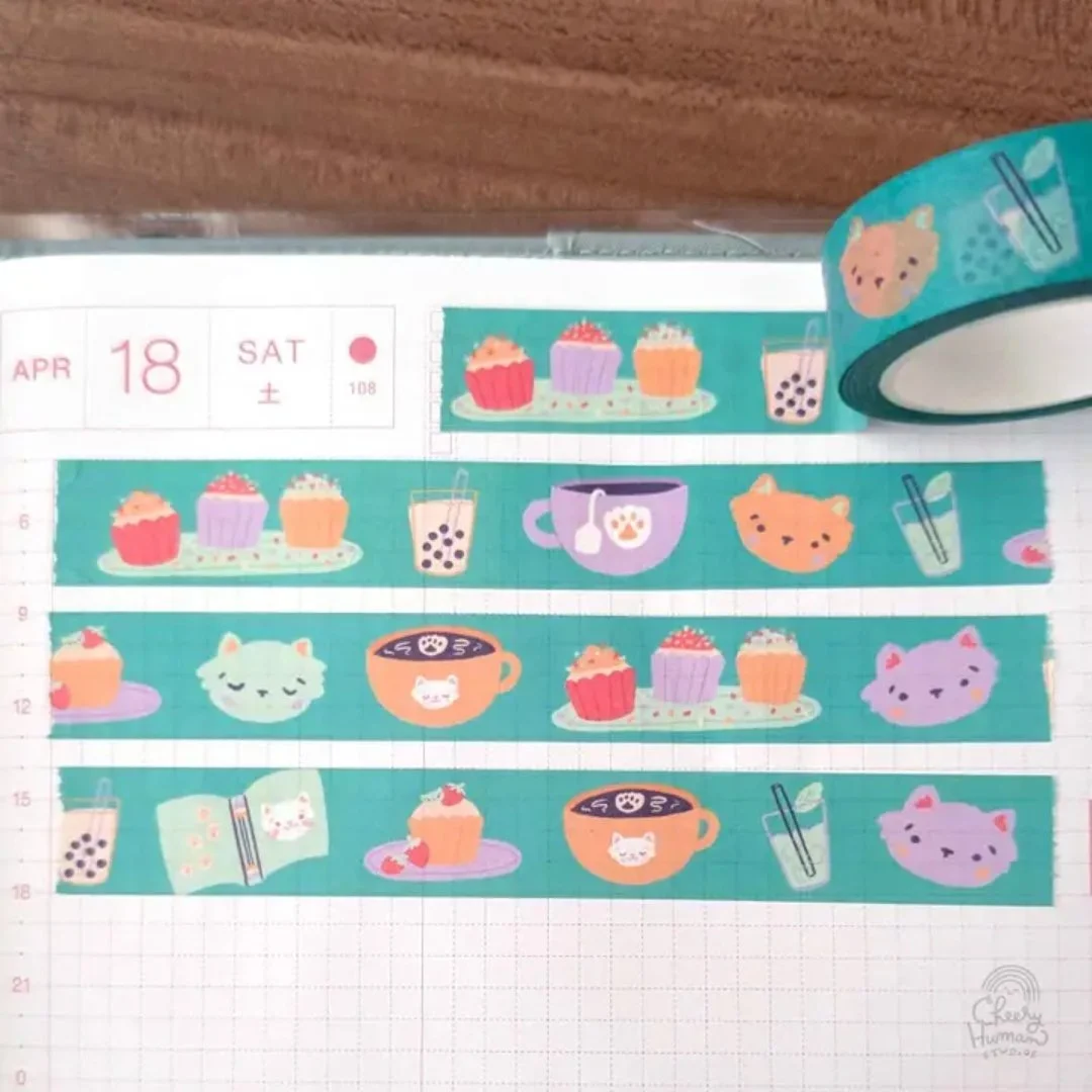 Cozy Cat Cafe Washi Tape.jpg