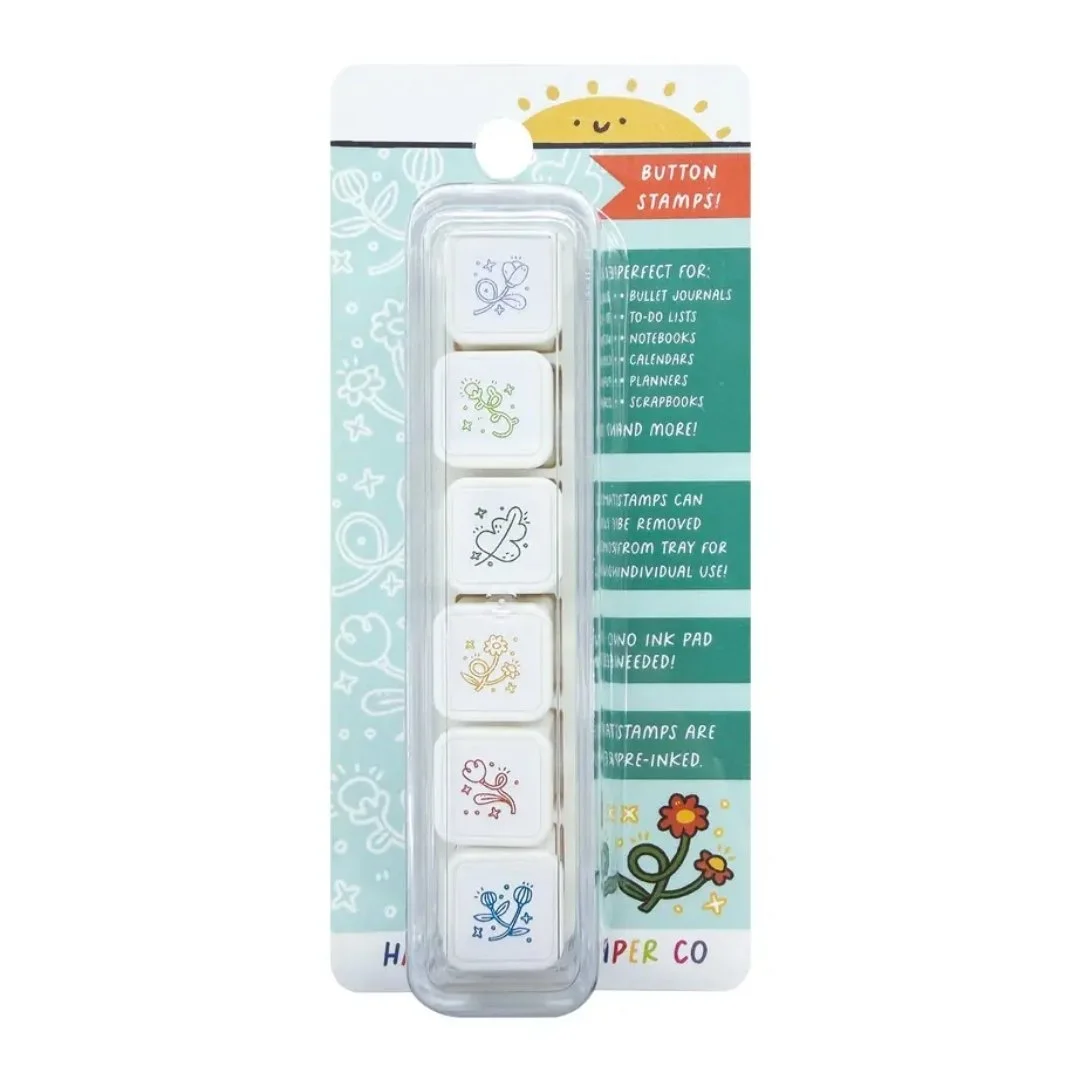 Floral Button Stamps