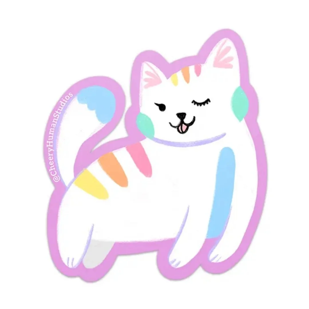 Rainbow Cat Vinyl Sticker
