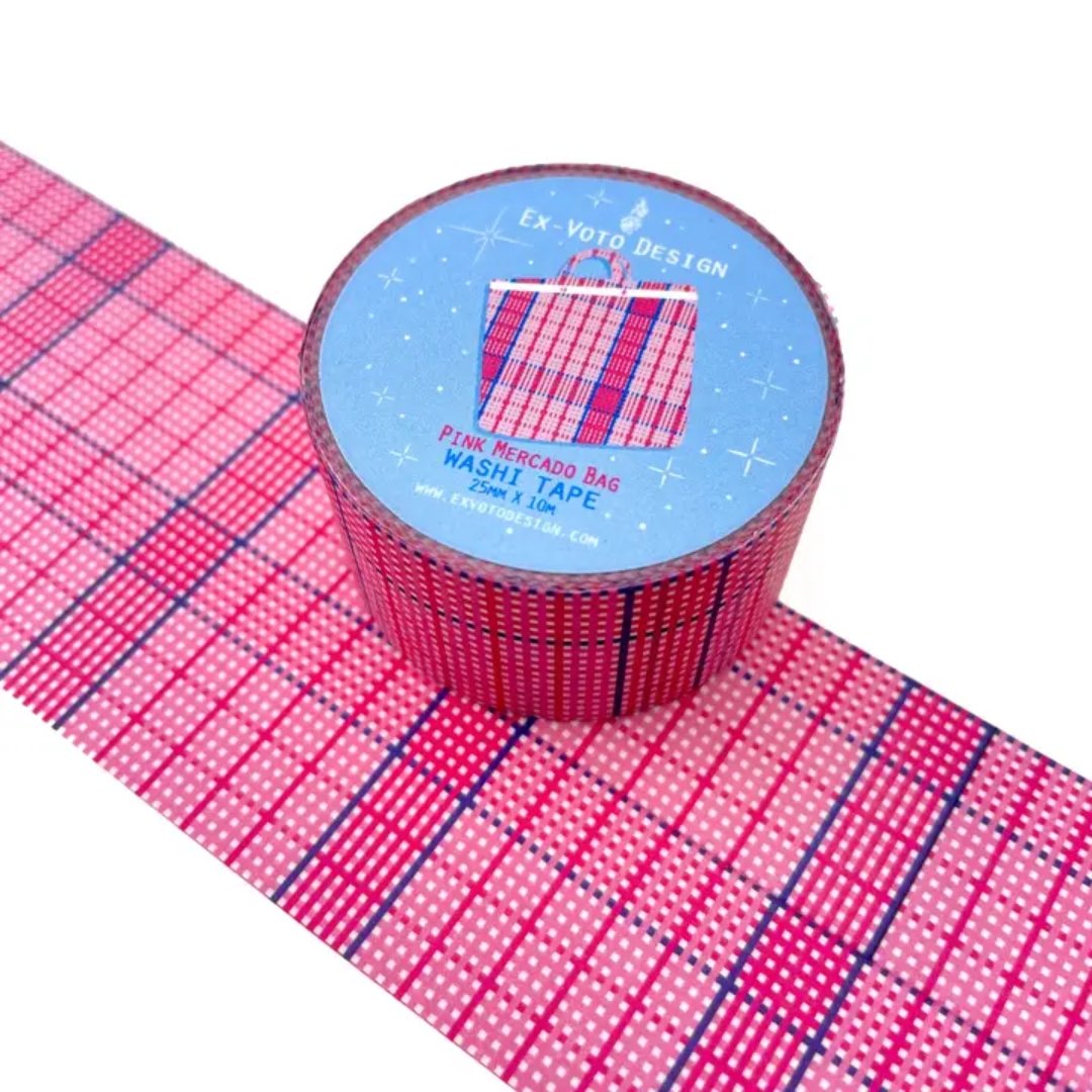 Mercado Bag Pink Washi Tape